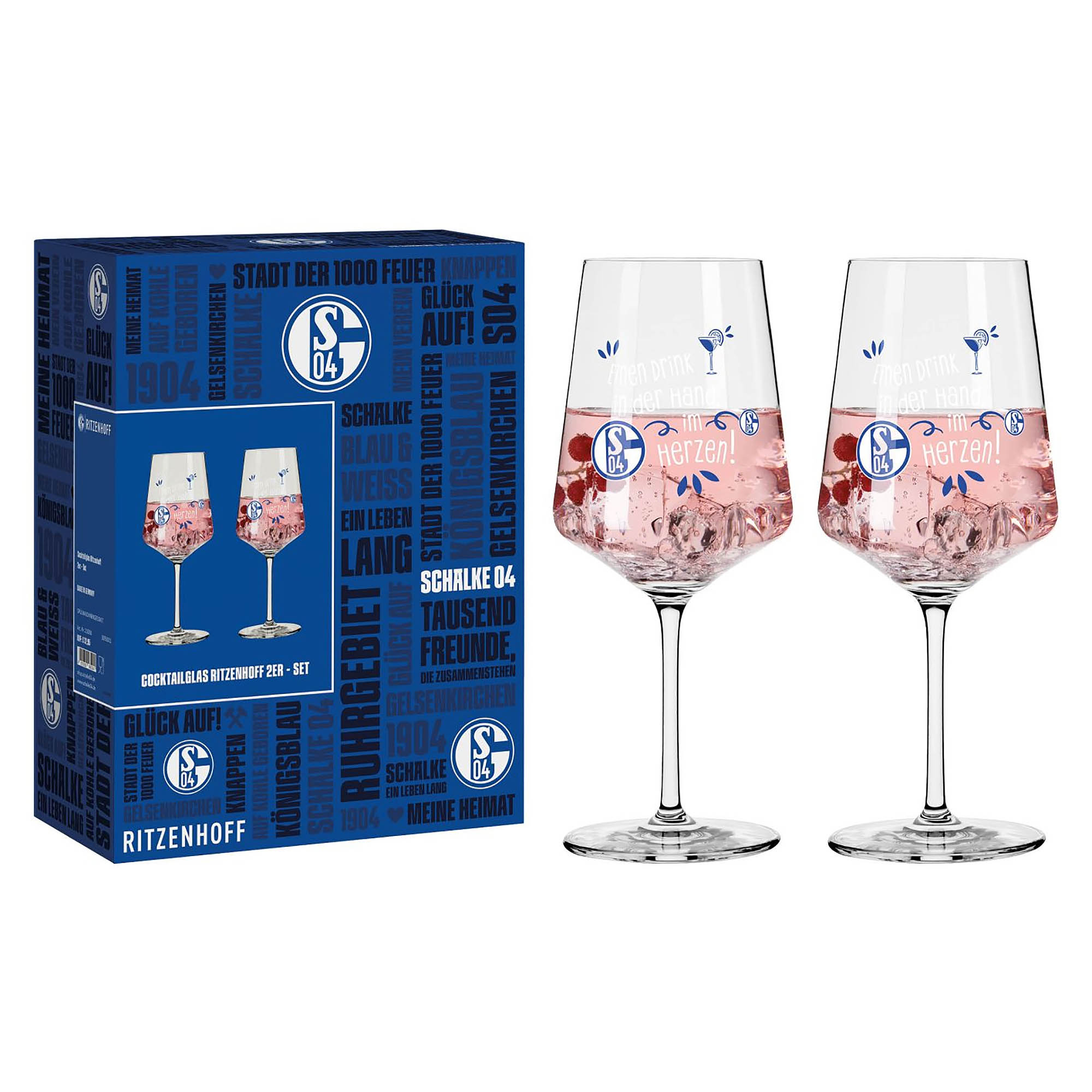 RITZENHOFF Cocktailglas Sprizz-Glas FC SCHALKE 04 Set mit 2 Stück à 544 ml