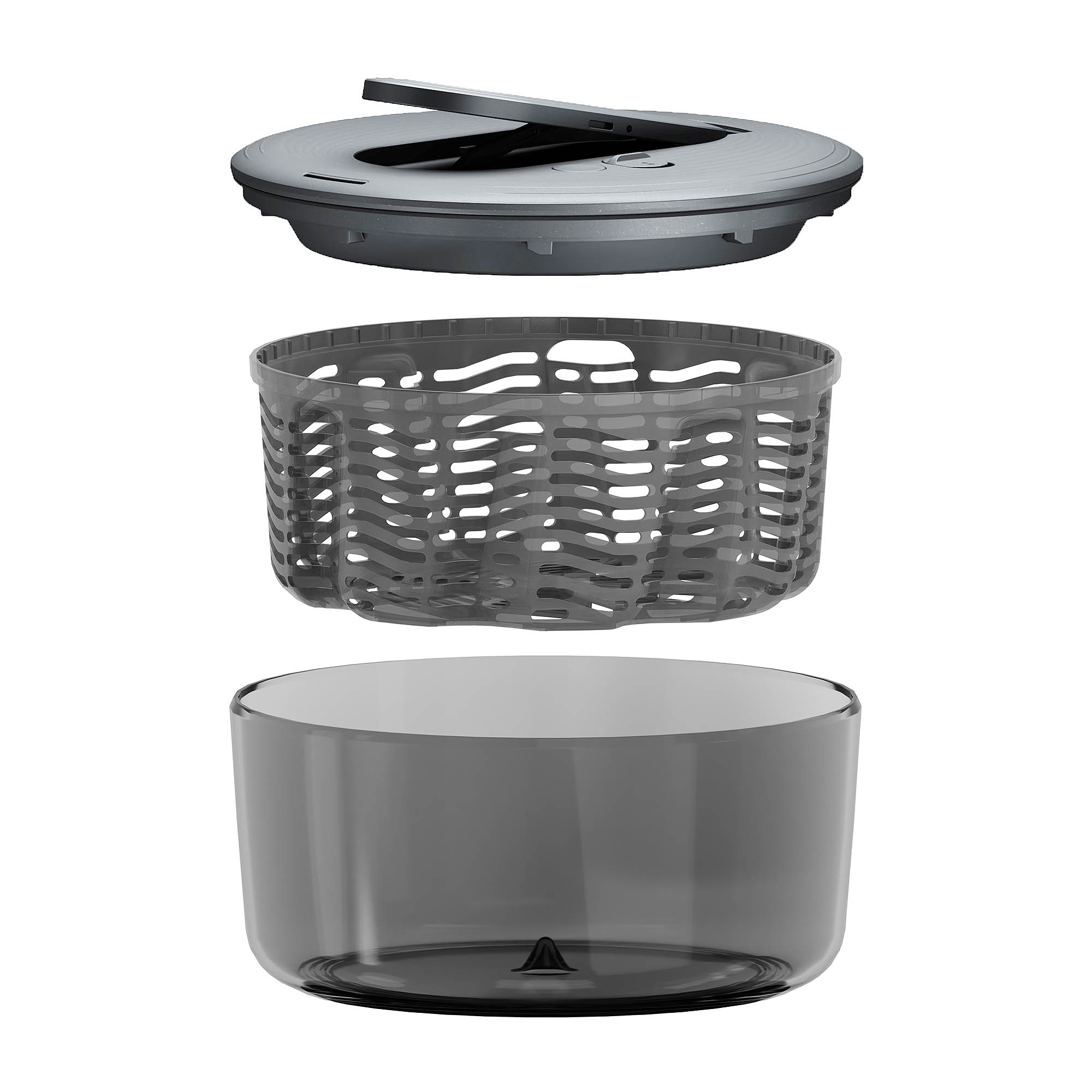ZYLISS Salatschleuder SWIFT DRY S 23 cm mit Pumphebel-Mechanismus grau
