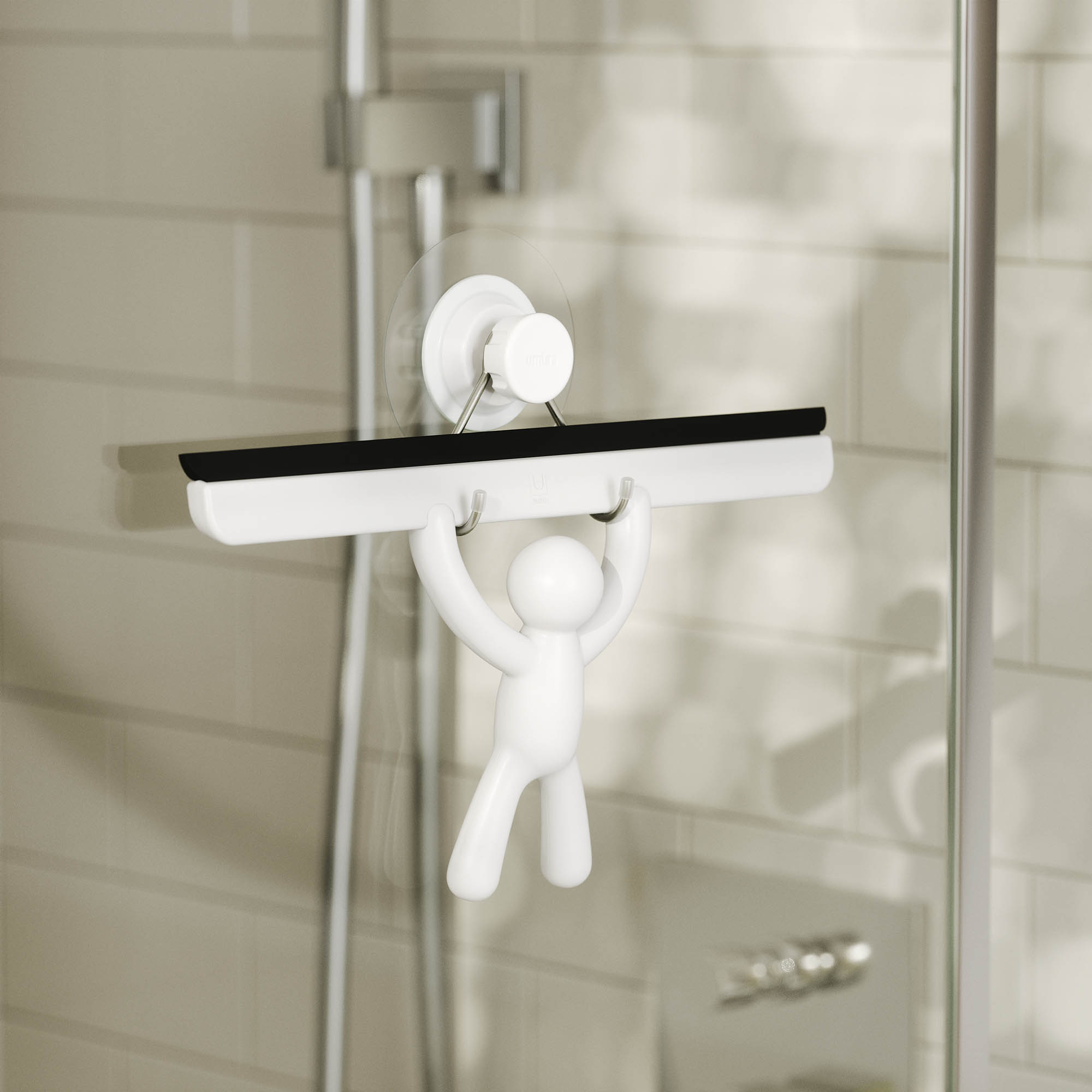 UMBRA Duschkabinenabzieher Badwischer BUDDY SQUEEGEE weiß