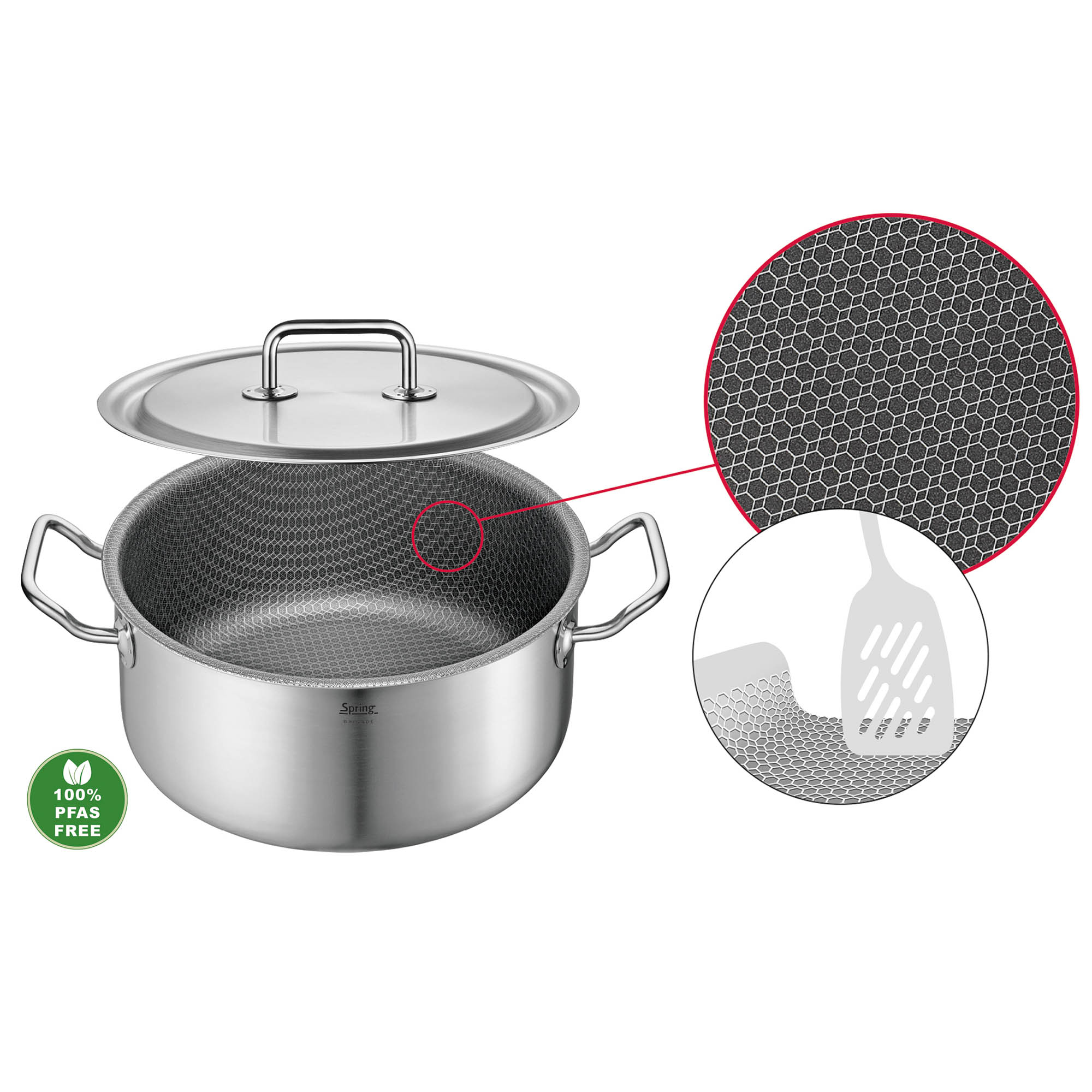 SPRING BRIGADE PREMIUM CUT RESIST PURE frying pan 24 cm 4.7 litres PFAS-free