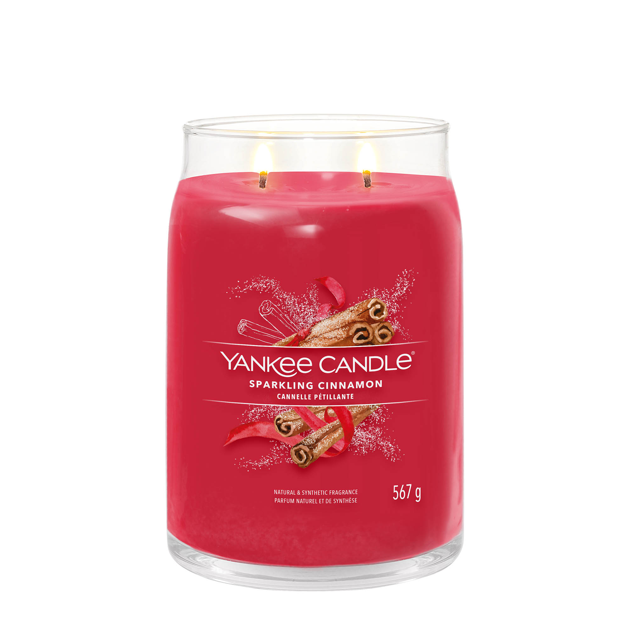 YANKEE CANDLE Große Signature Kerze SPARKLING CINNAMON 567 g Duftkerze