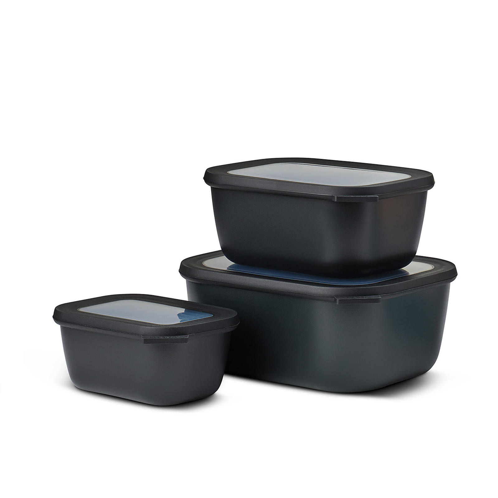 MEPAL Multischüssel-Set CIRQULA 3-teilig rechteckig hoch nordic black
