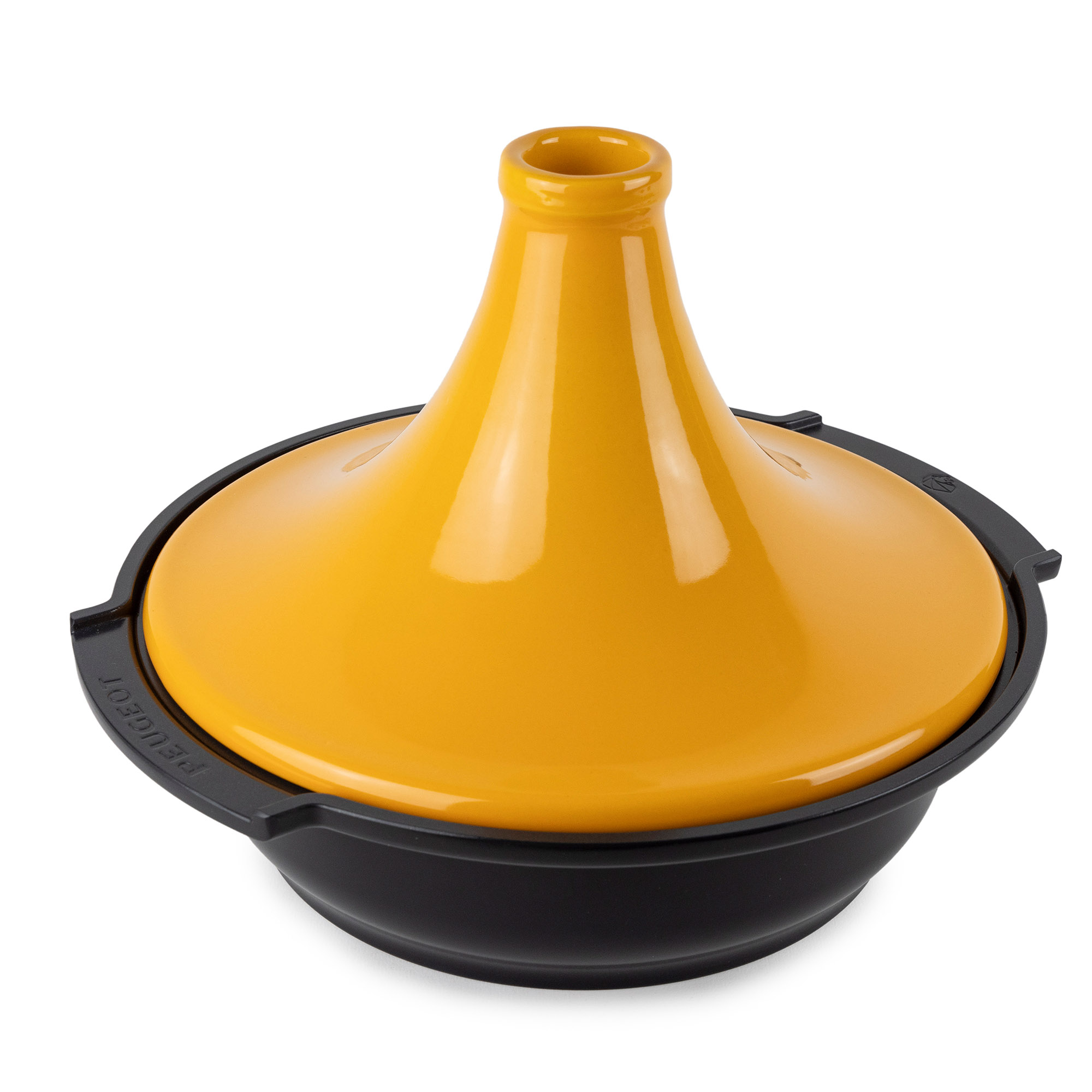 PEUGEOT Tagine Tajine ATLAS 30 cm Aluminium mit Keramikdeckel safrangelb