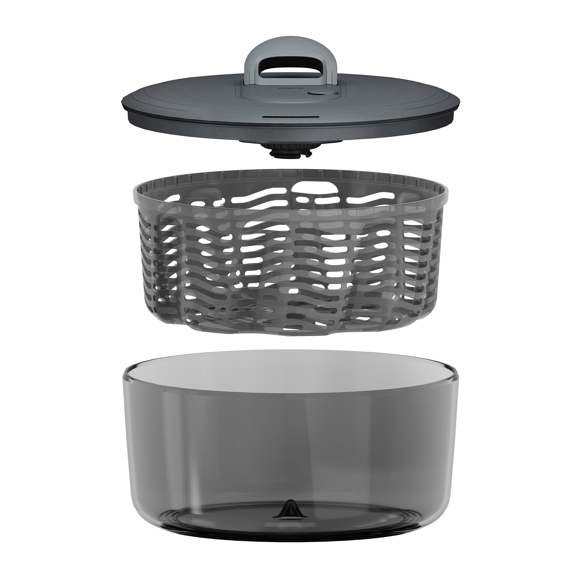 ZYLISS salad spinner EASY SPIN L with rope pull mechanism 27 cm black