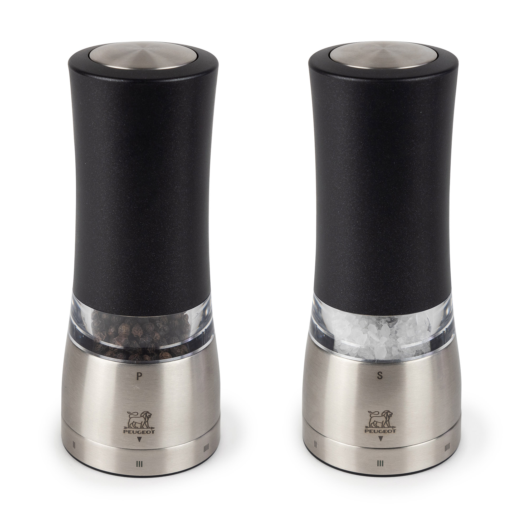 PEUGEOT Set Salz- und Pfeffermühle DAMAN ELECTRIC 16 cm U'Select Z schwarz