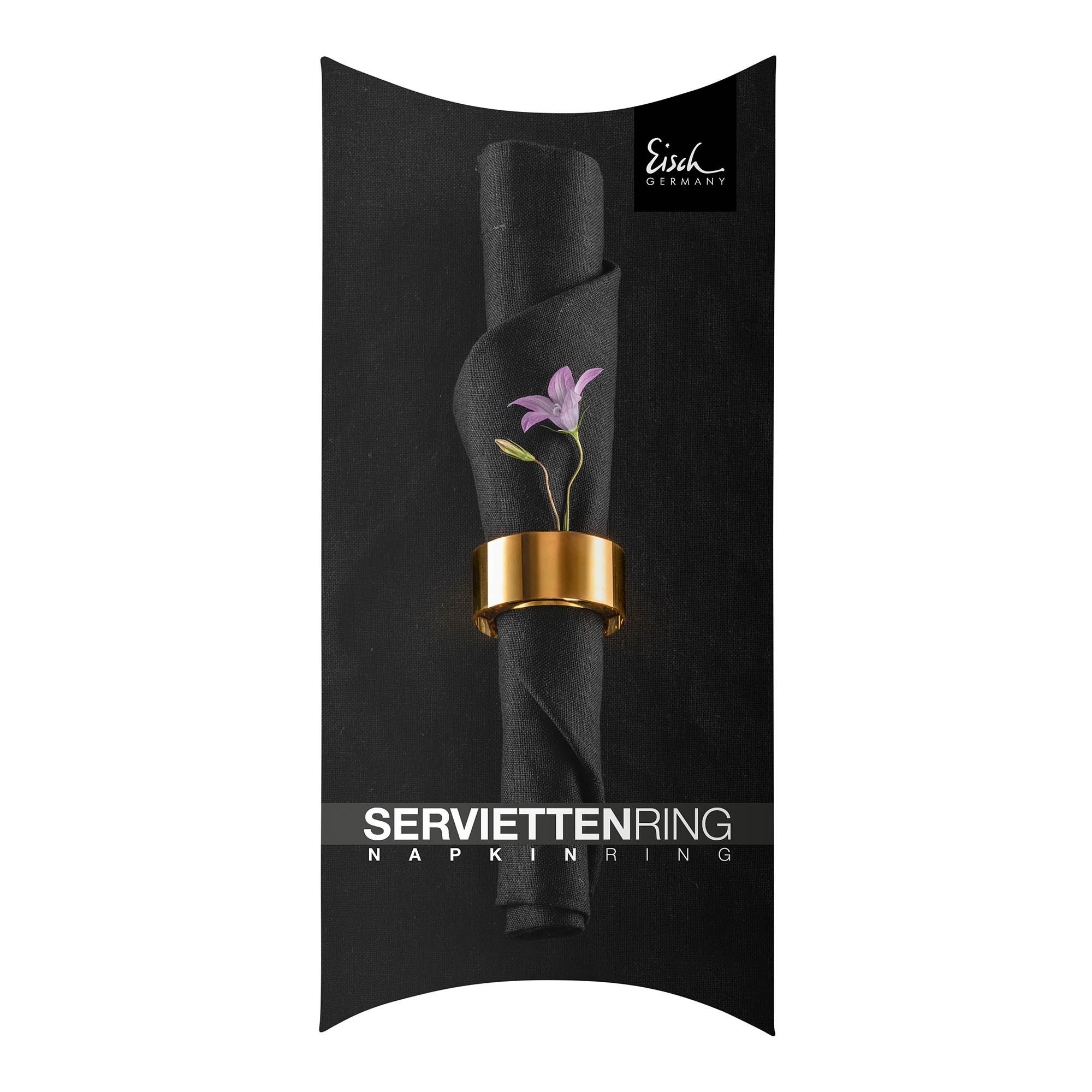 EISCH Serviettenringe Set mit 2 Stück aus Kristallglas mit Platin veredelt