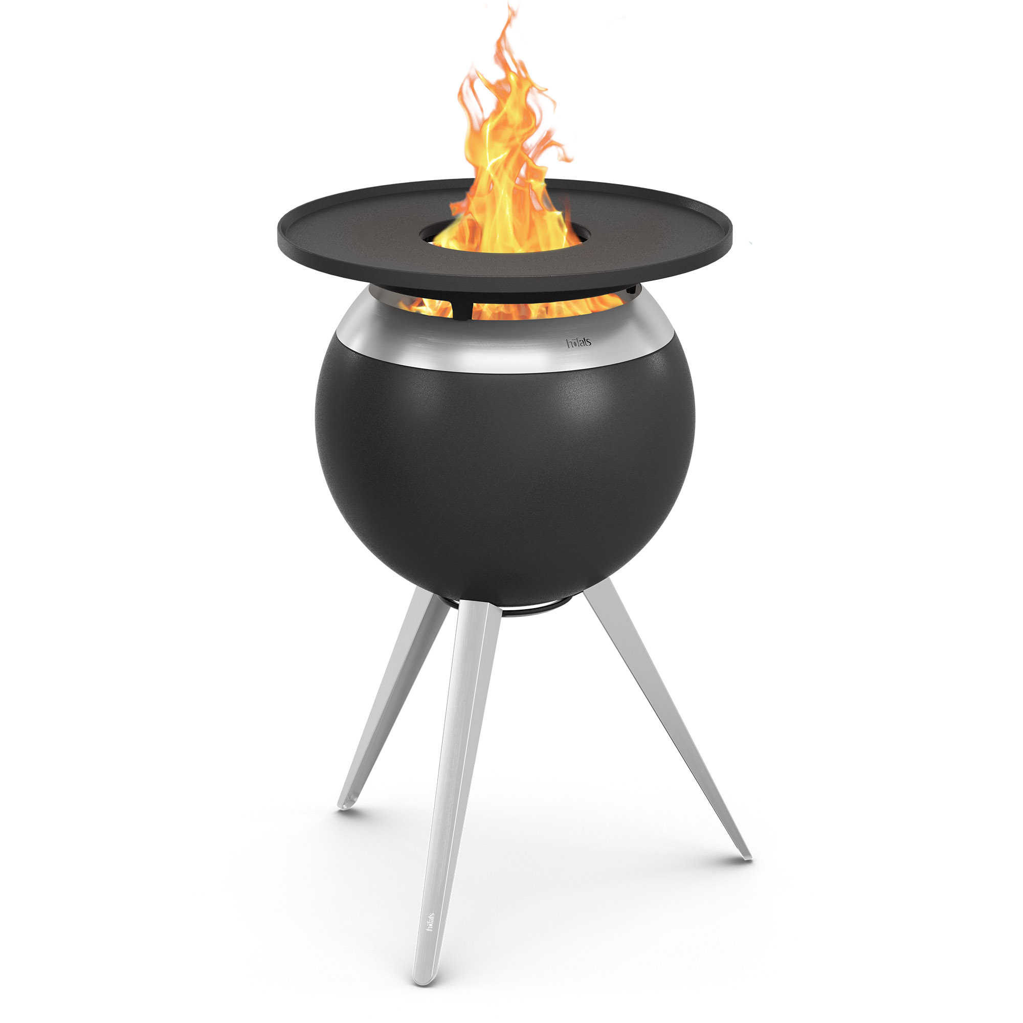 HÖFATS Plancha-Grillset MOON 45 mit hohem Fuß Feuerkorb Holzgrill