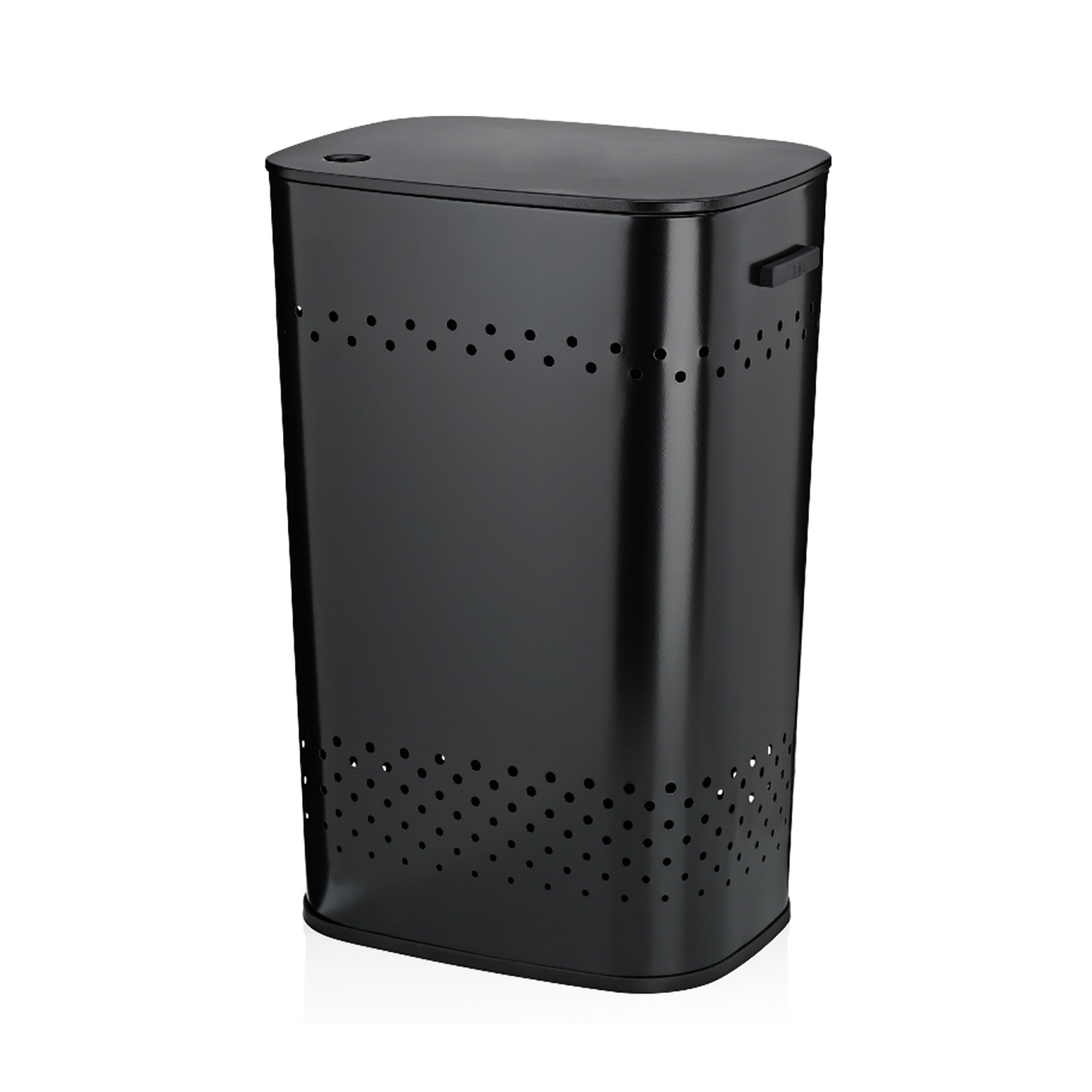 KELA Wäschebox Wäschekorb Wäschesammler MALAGA mit Sitzfunktion 60 Liter schwarz