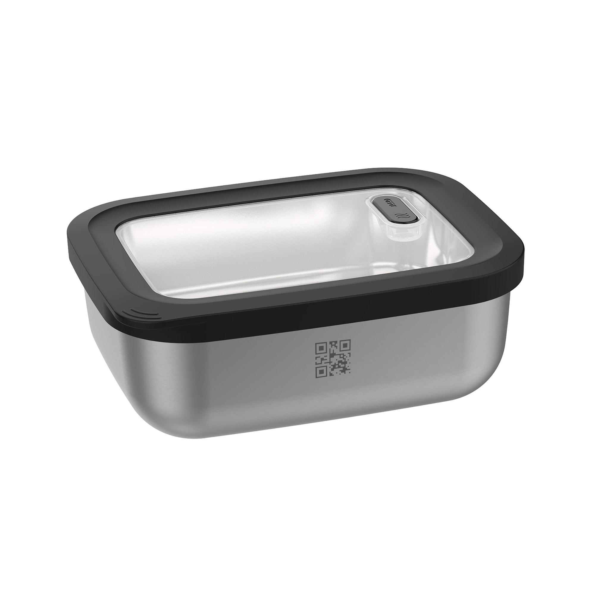 GEFU Frischhaltedose PROVIDO 0,6 Liter rechteckig Edelstahl mikrowellentauglich