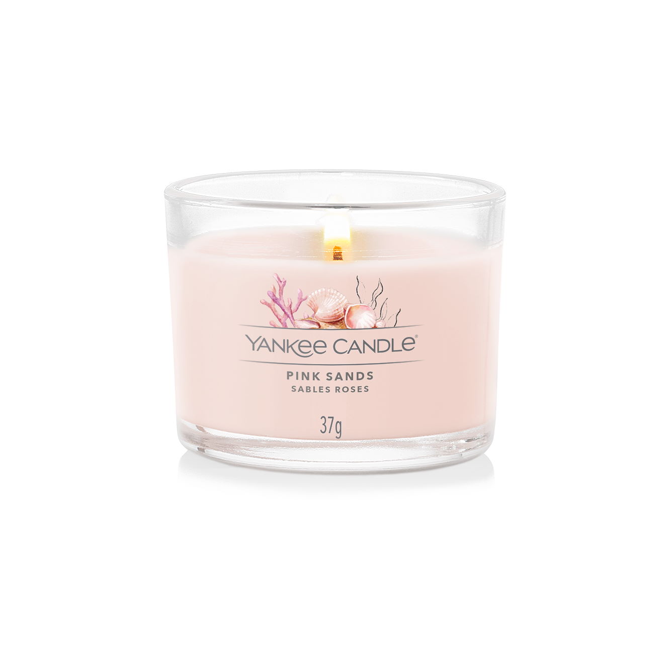 YANKEE CANDLE Glasvotivkerze PINK SANDS 37 g Duftkerze