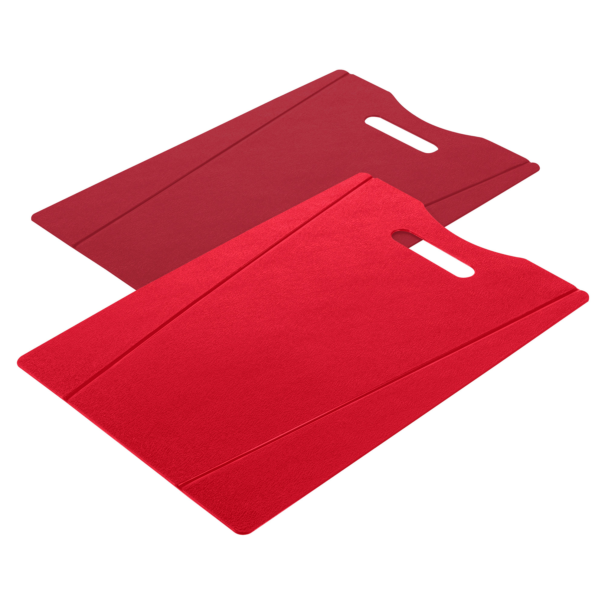 KUHN RIKON Schneidbrett 2er Set 38 x 25,5 cm mit Knickfalten rot / dunkelrot