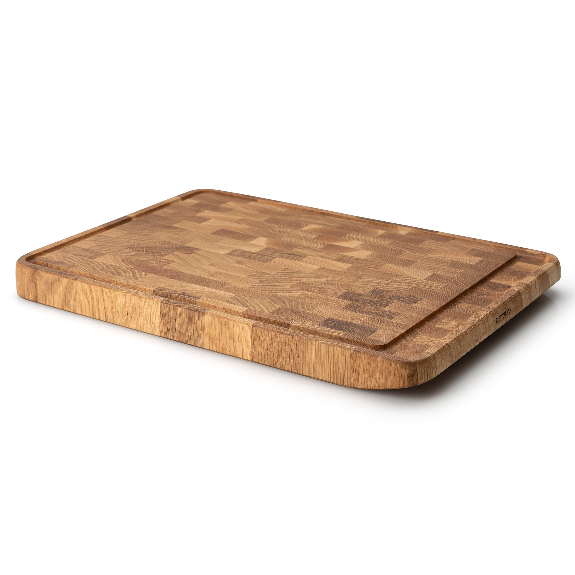 CONTINENTA Tranchierbrett Schneidebrett 46 x 32,5 x 3,5 cm Eiche Stirnholz