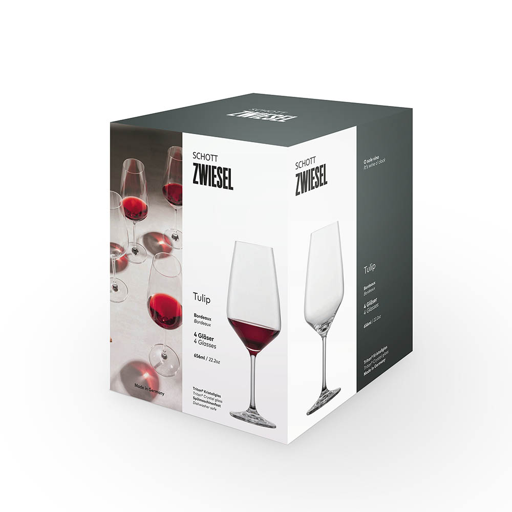 SCHOTT ZWIESEL Series TULIP Bordeaux glass 4 pieces Capacity 656 ml Red wine glass