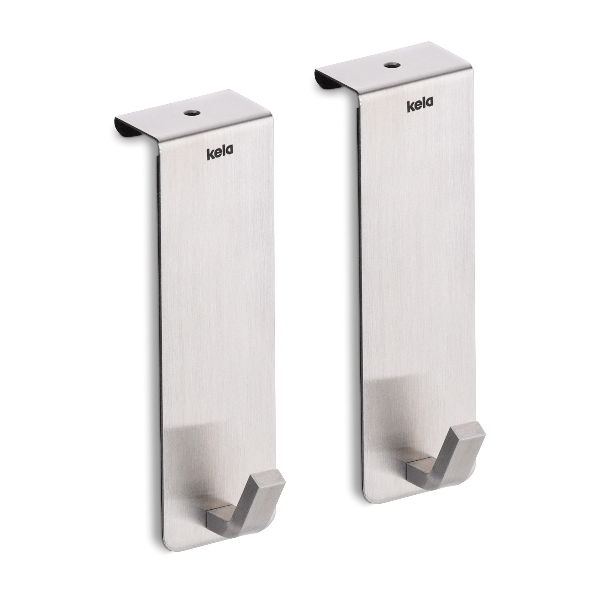 KELA Türhaken Türgarderobe Einzelhaken COLGAR 2 Stück im Set Edelstahl