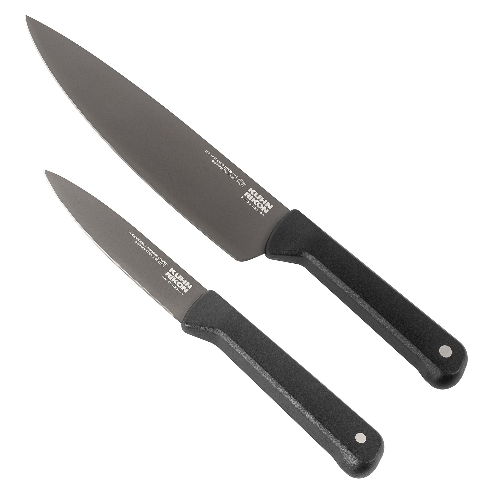 KUHN RIKON Messerserie ICED Allday-Messerset Kochmesser 20 cm + Rüstmesser 9 cm