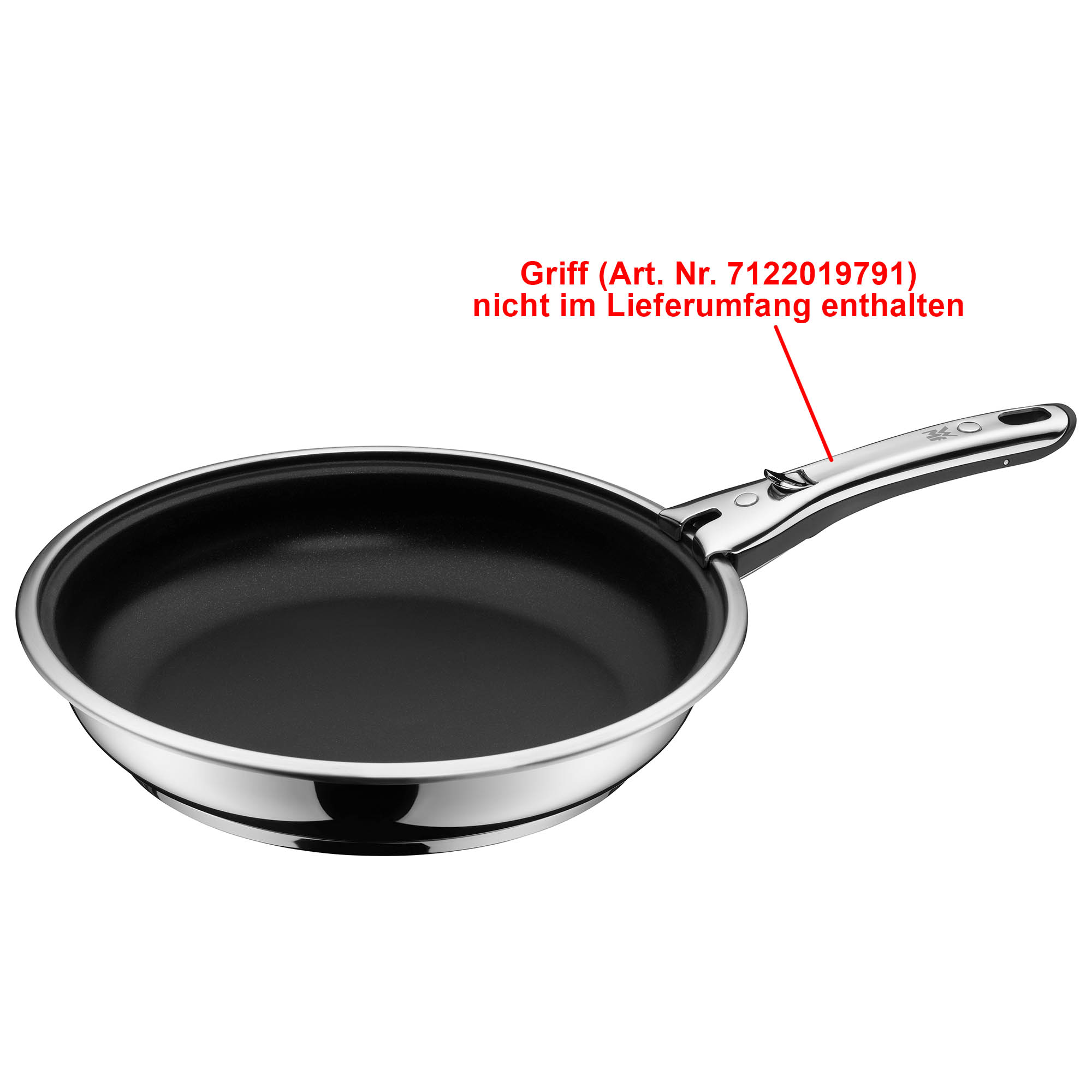 WMF CLICK & SERVE frying pan stainless steel non-stick coated 28 cm INDUCTION