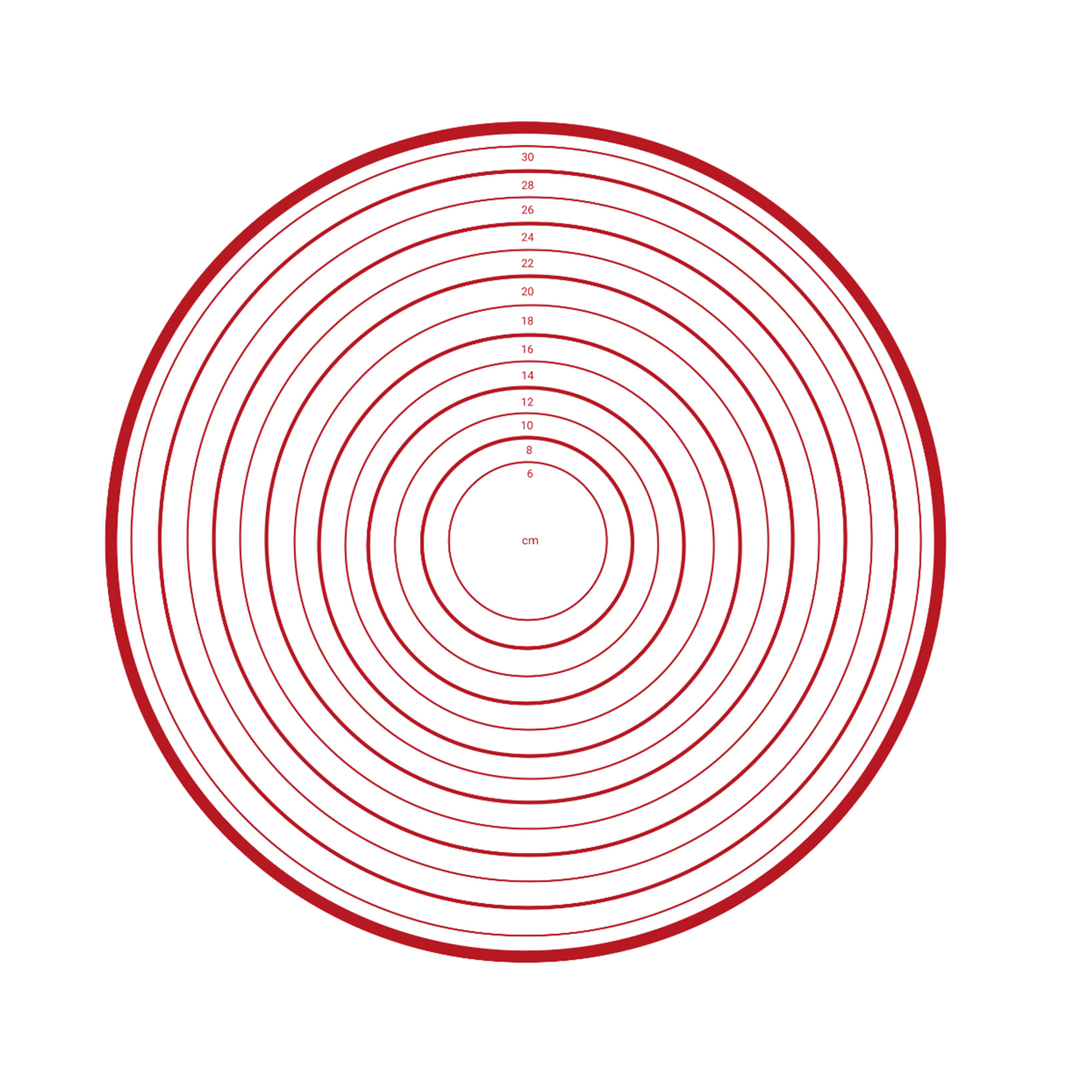 WEIS Runde Backmatte aus Silikon Ausrollmatte 32 cm