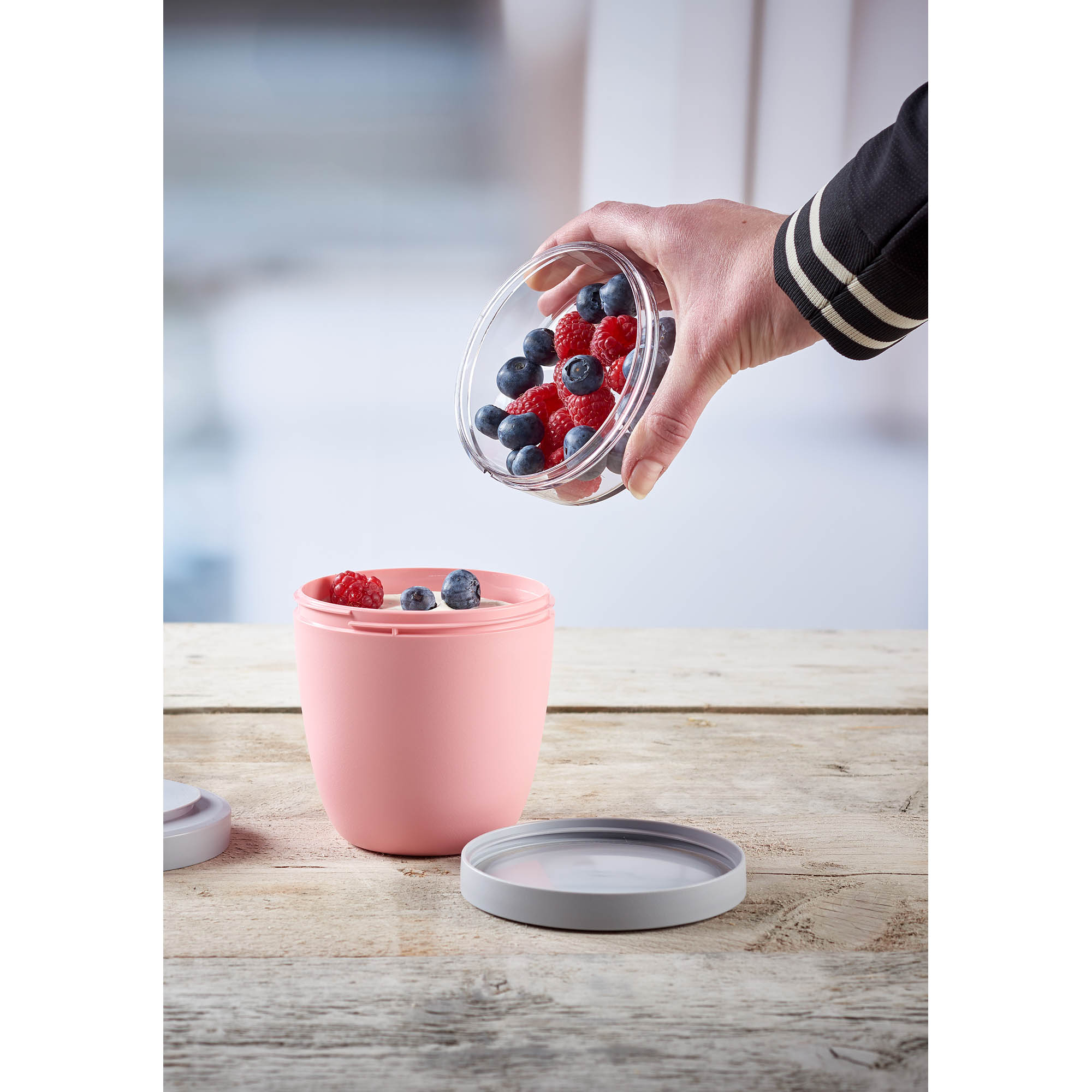 MEPAL Lunchpot ELLIPSE Lunchbox Snackbox mit 2 Behältern nordic sage