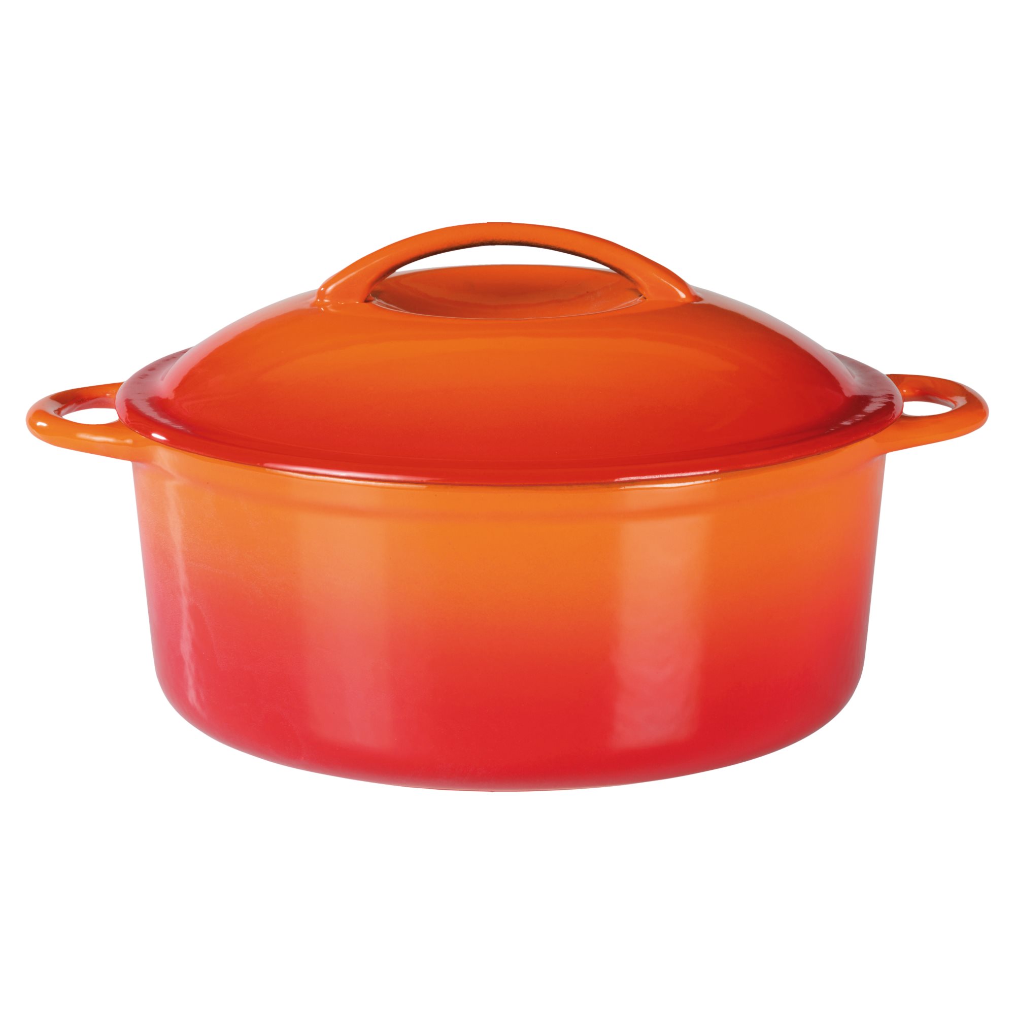 GSW Gusseisen Kochtopf 24 cm - 4,0 Liter ORANGE SHADOW