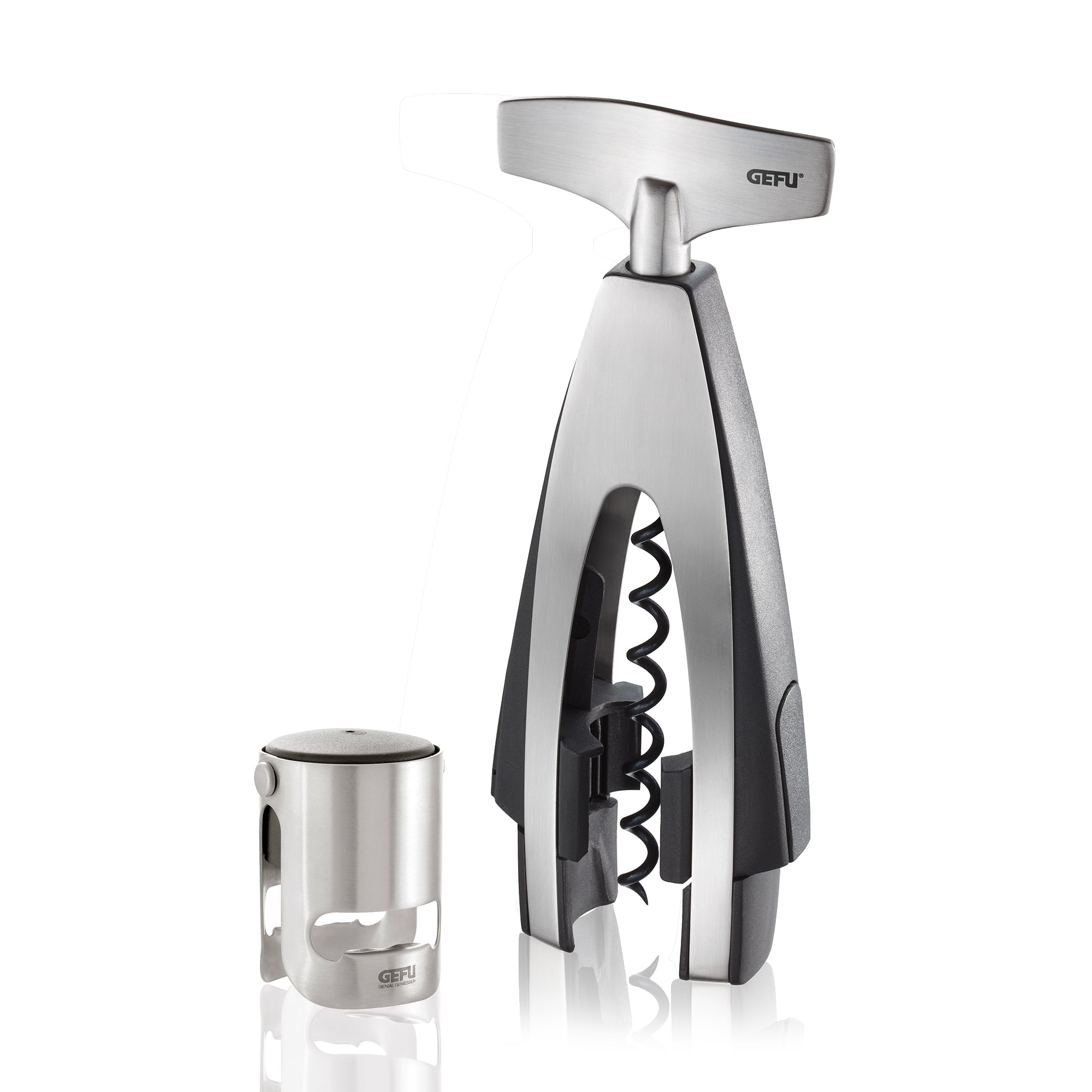 GEFU Korkenzieher VINOSO und Sektflaschenverschluss SPARKY im Geschenk-Set