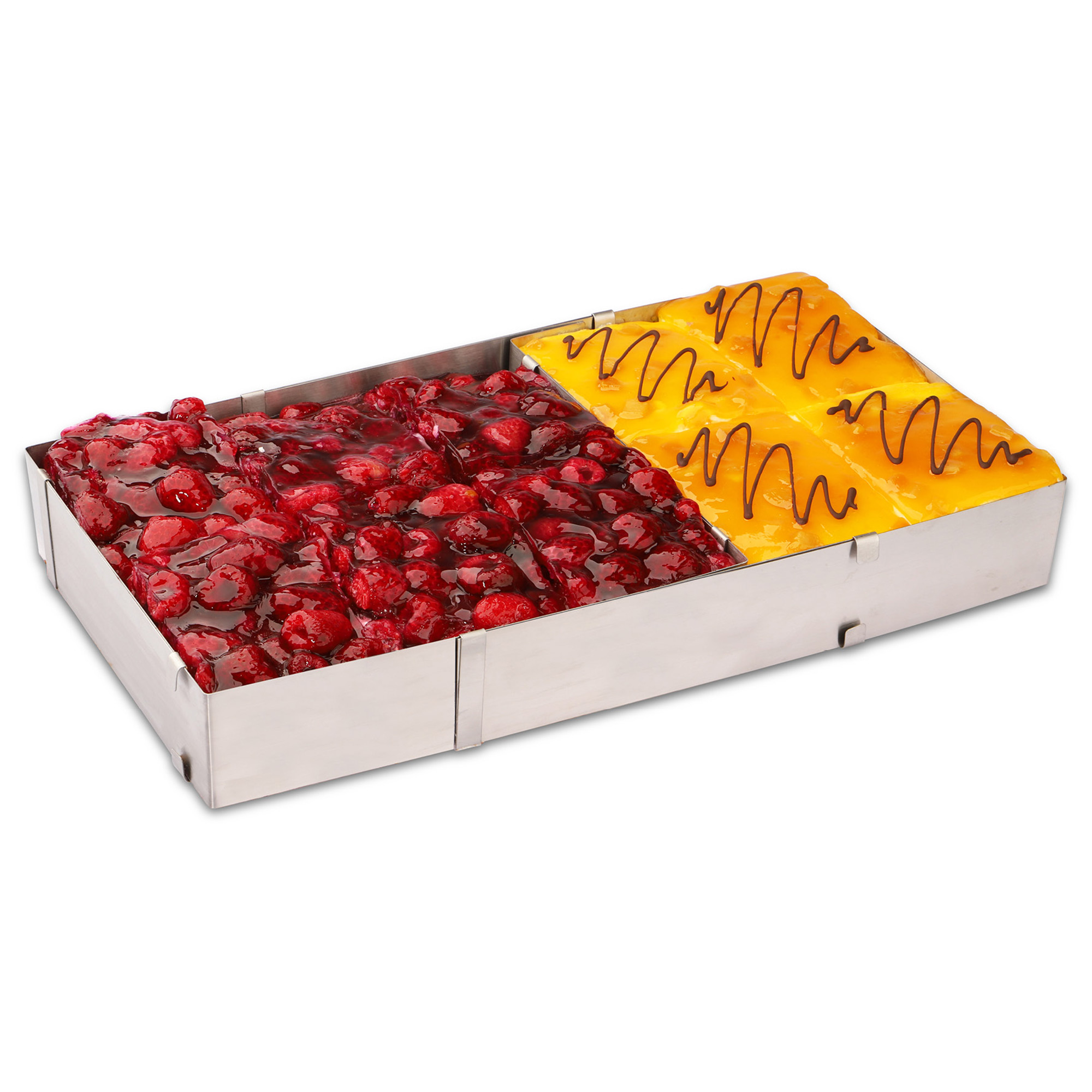 WEIS Backrahmen Edelstahl stufenlos verstellbar von 28 x 18 cm bis 52 x 33 cm