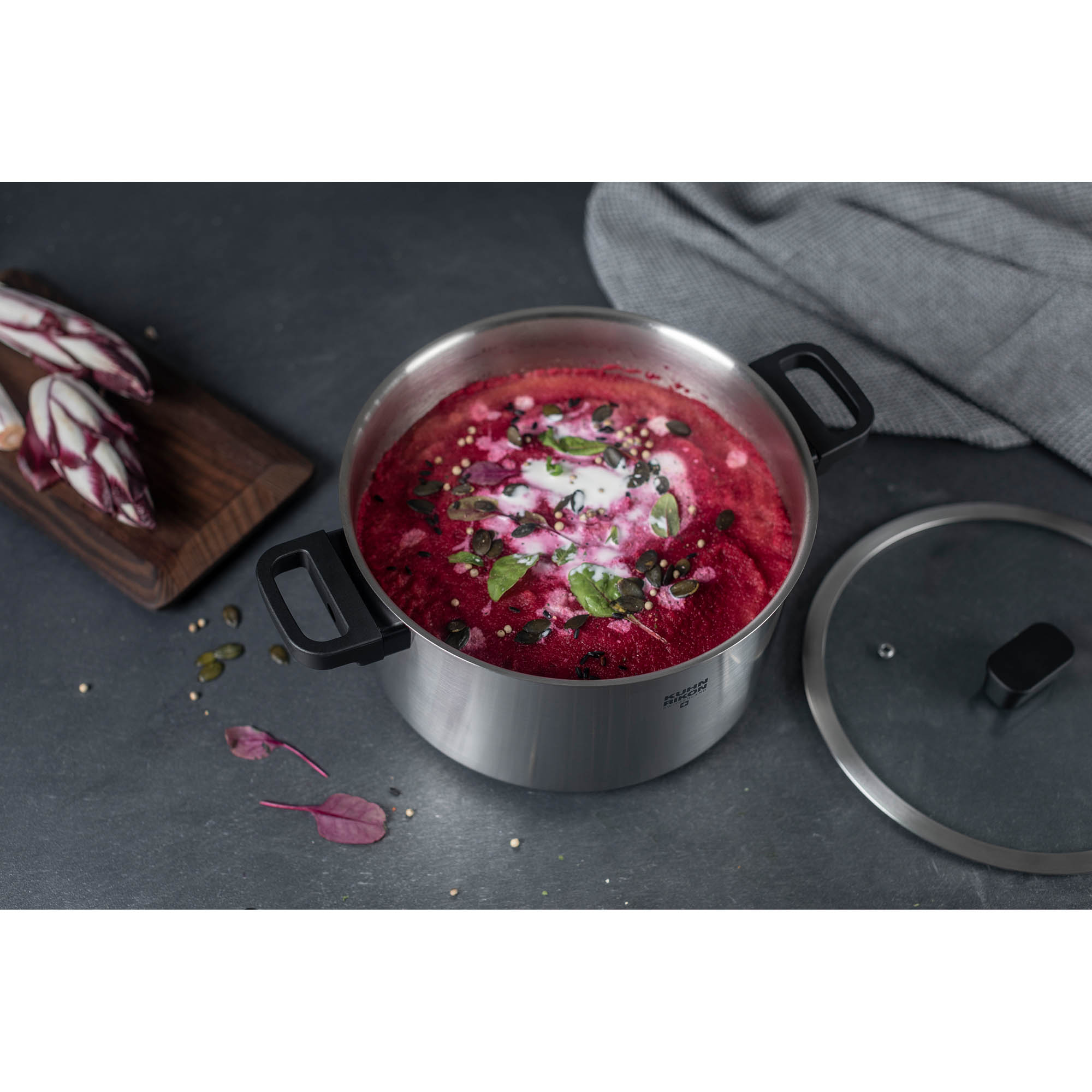 KUHN RIKON cooking pot LOCARNO 24 cm 6.0 litres with glass lid