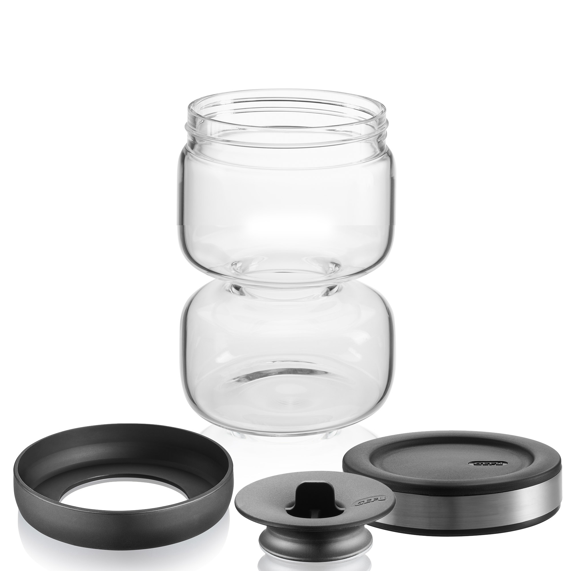 GEFU Abtropfglas LAVINA mit Zwei-Kammer-System 0,75 Liter