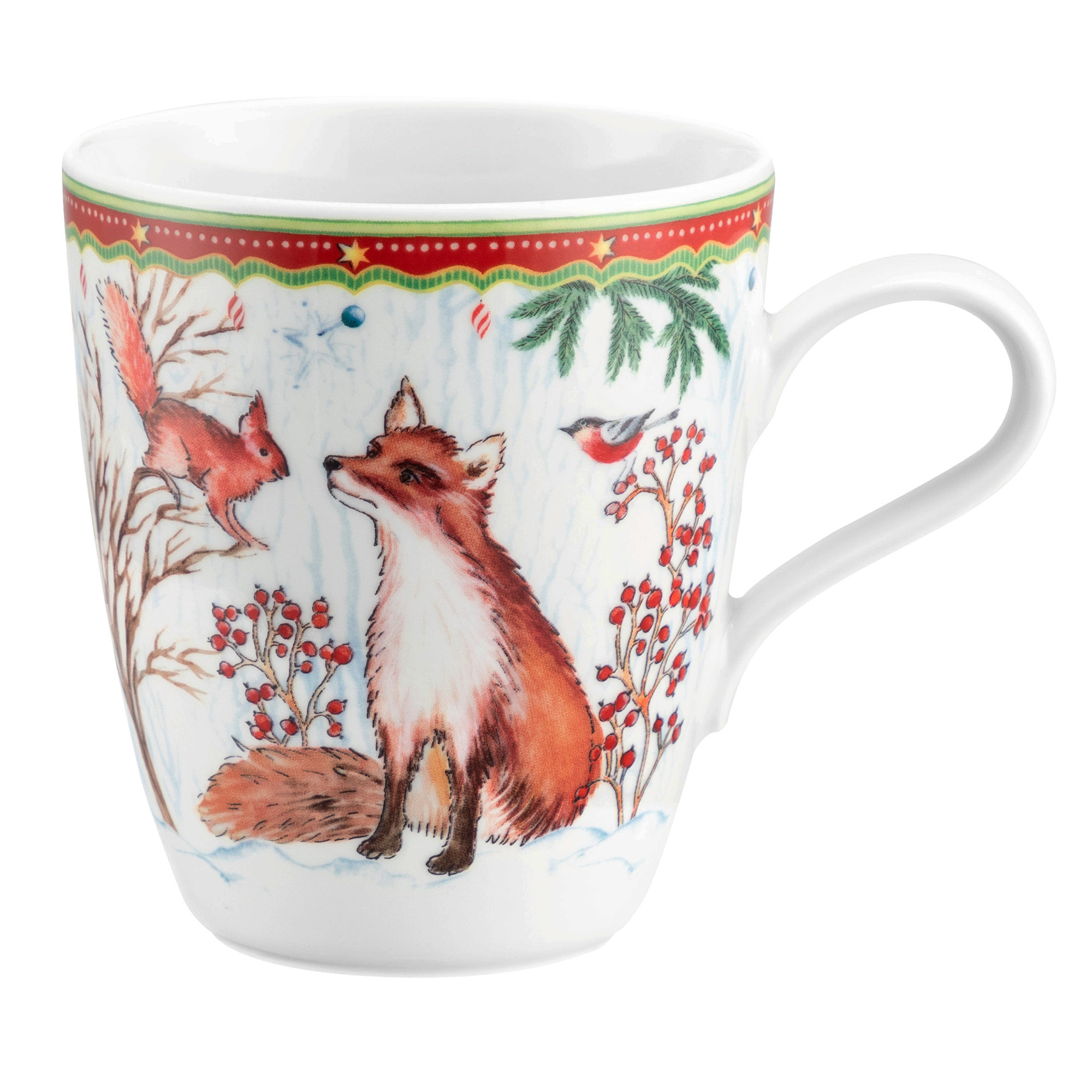 Seltmann Weiden WEIHNACHTSBECHER 65299 Becher mit Henkel 0,4 Liter Waldtiere