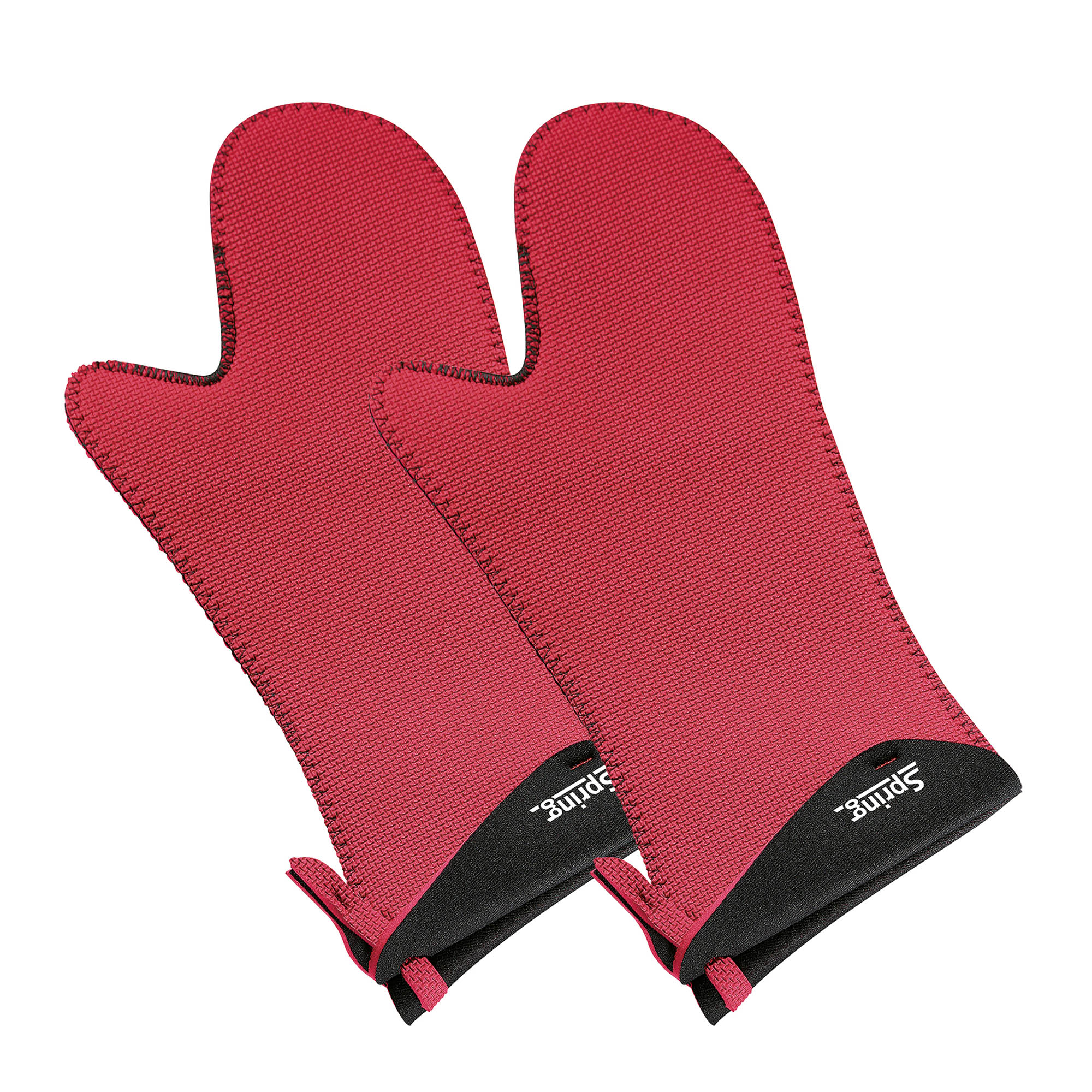 SPRING Ofenhandschuhe lang SPRING GRIPS Neopren 1 Paar rot/schwarz