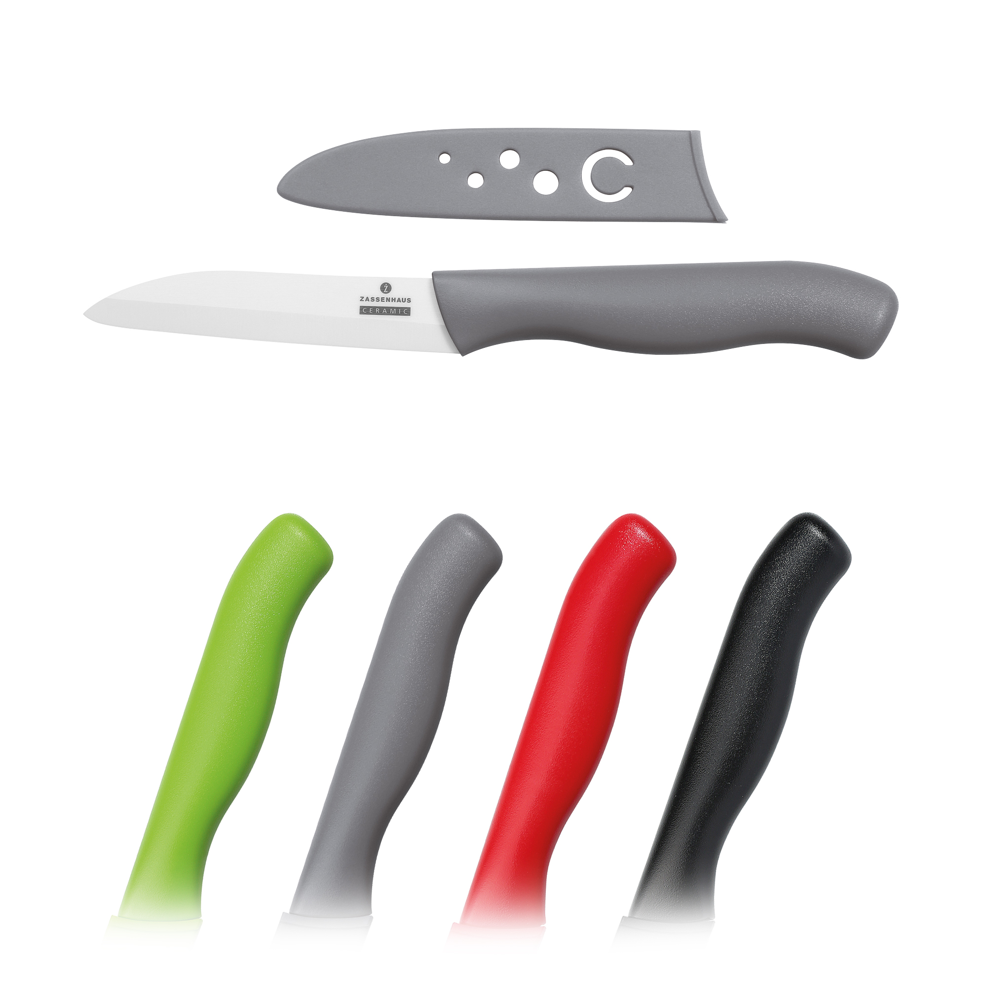 ZASSENHAUS Obstmesser CERAPLUS mit Klinge aus Zirkonia-Keramik 7,5 cm