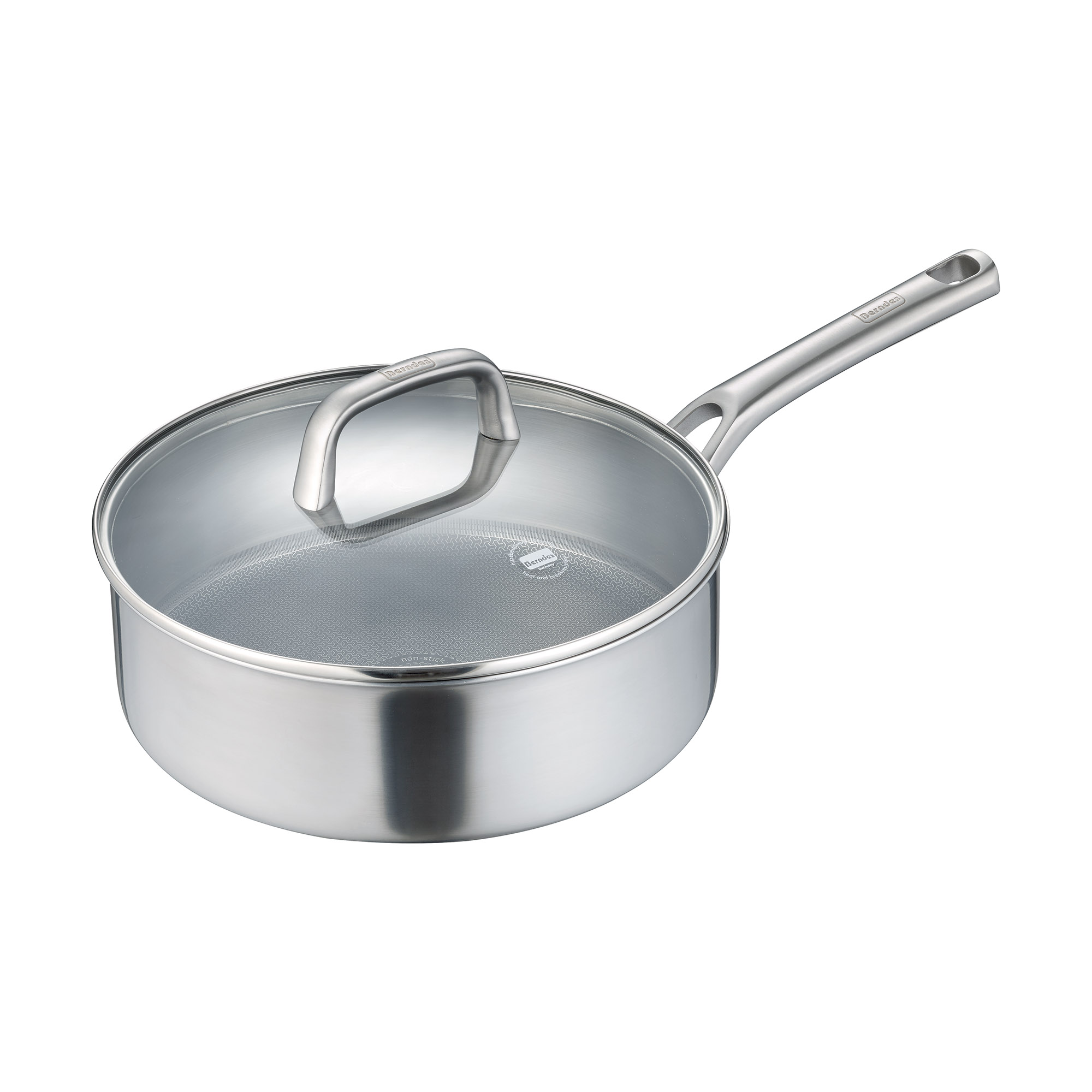 BERNDES Bratpfanne hoch TRICION RESIST 28 cm Edelstahl mit Glasdeckel