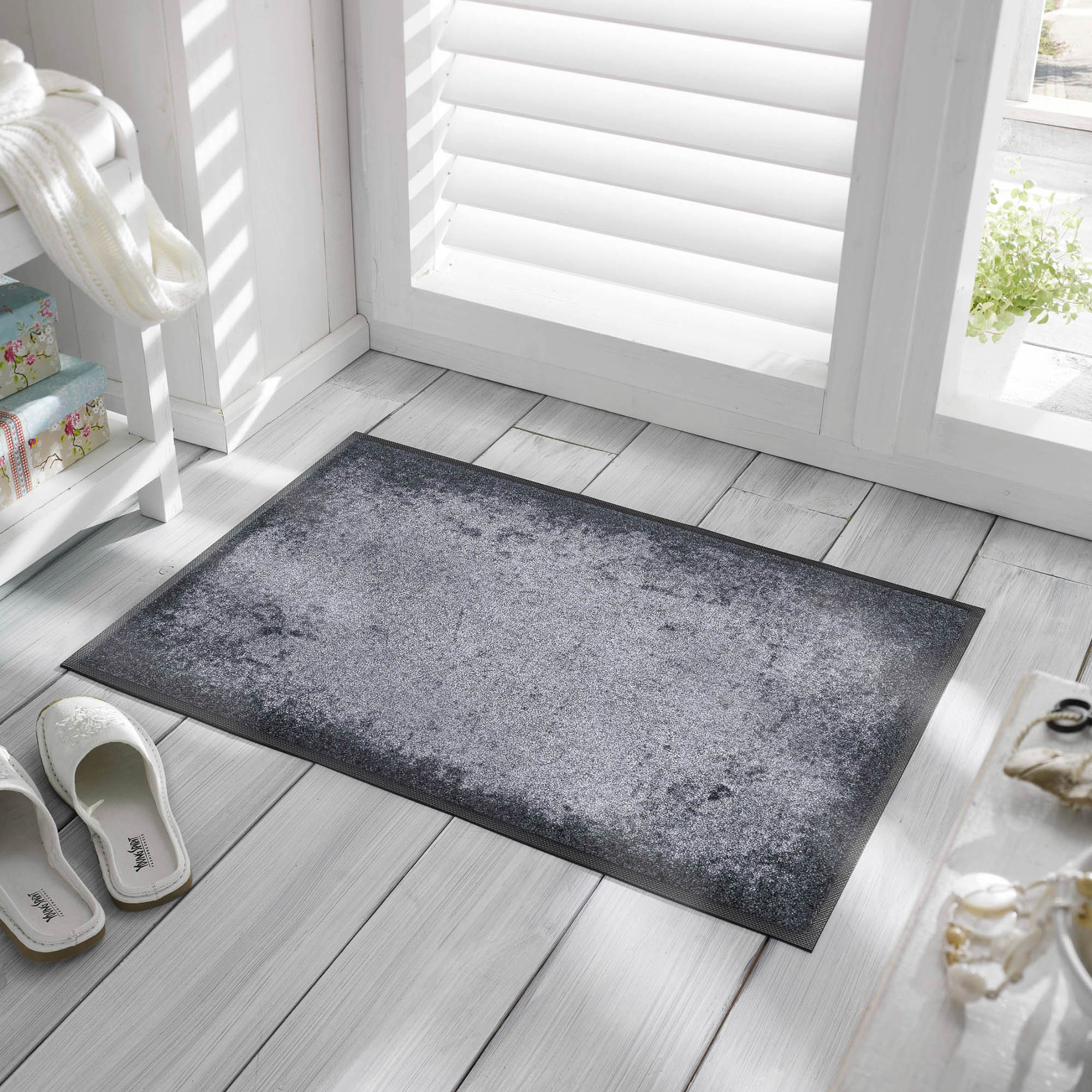 WASH + DRY Fußmatte 50 x 75 cm Motiv SHADES OF GREY