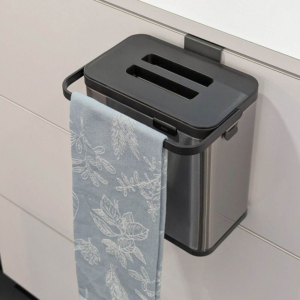KELA organic waste bin PLATA stainless steel waste bin 2.1 litres