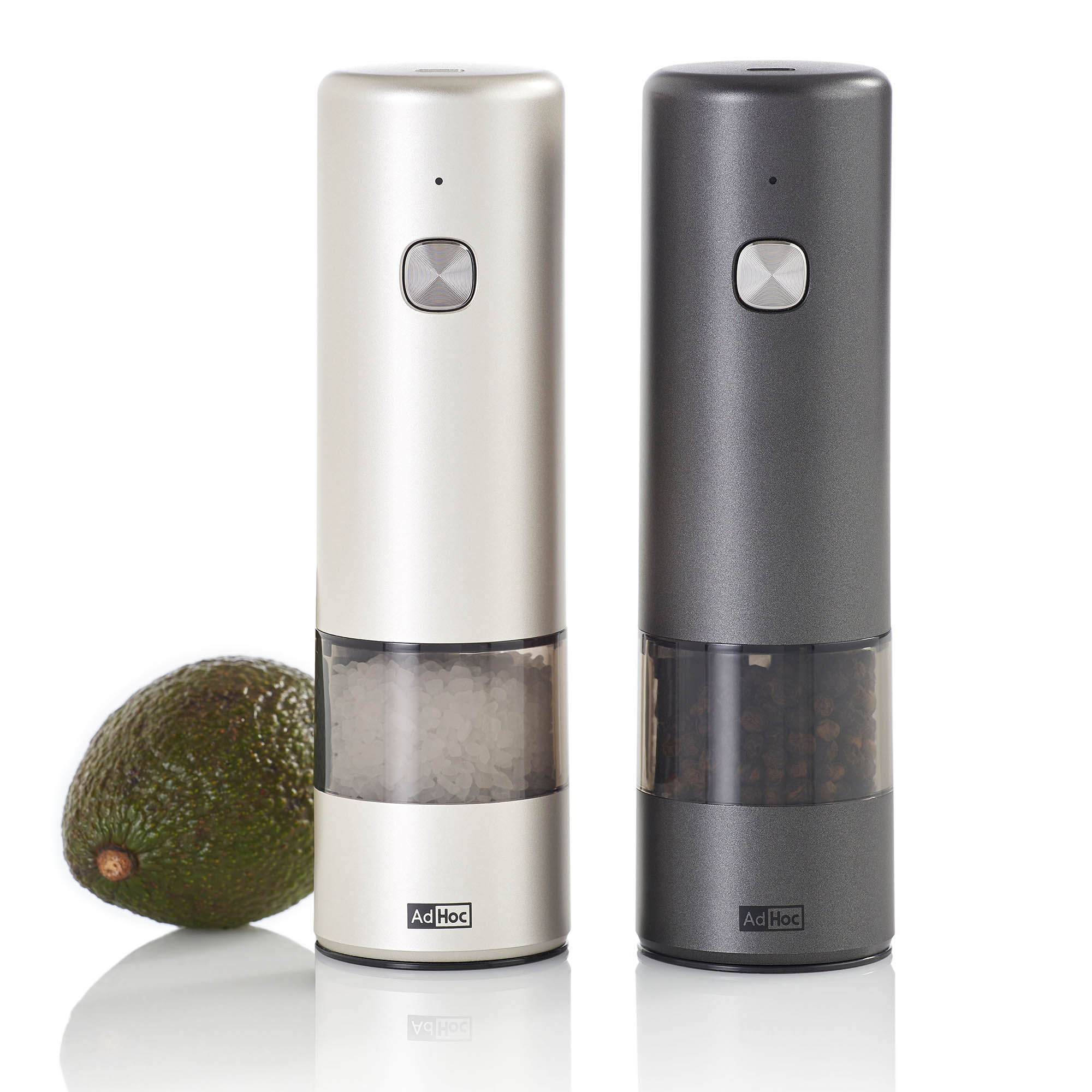 AdHoc Elektrische Pfeffermühle und Salzmühle i.MILL im Set 17 cm aufladbar