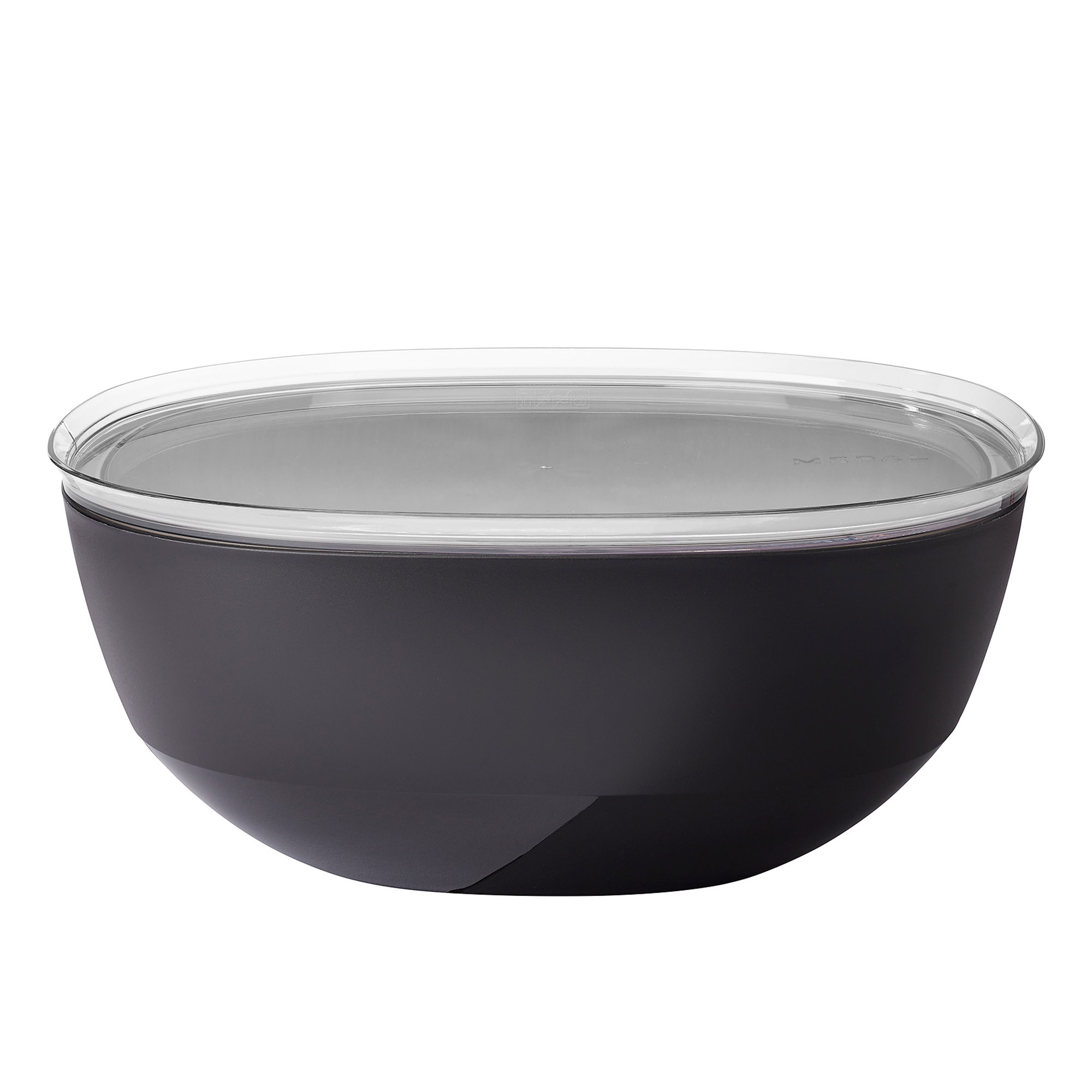 MEPAL Servierschale mit Deckel Salatschüssel SILUETA 5 Liter nordic black