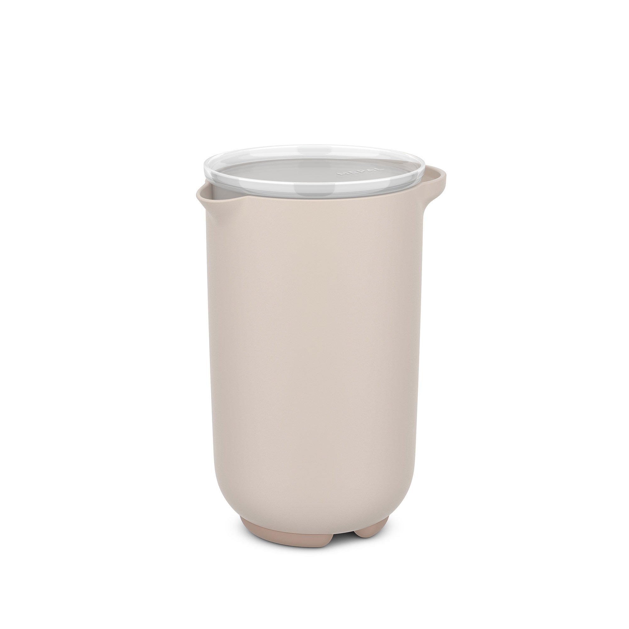 MEPAL Rührbecher CHEF IT Rührschüssel 1,0 Liter chalk (beige) mit Deckel