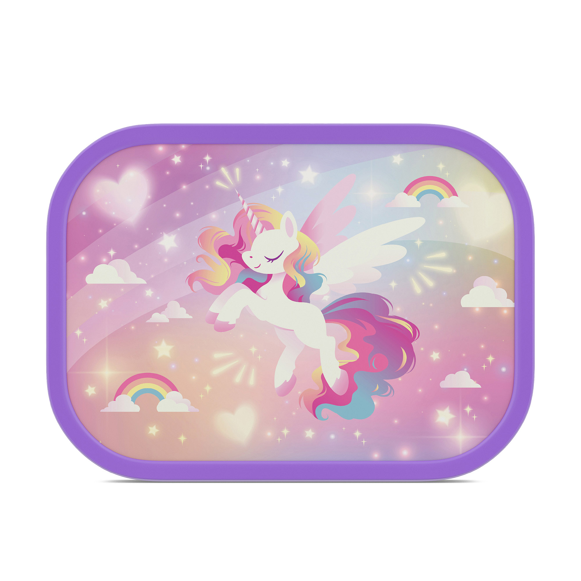 MEPAL CAMPUS children’s lunchbox with bento insert, 0.75 litres, Unicorn Glow design