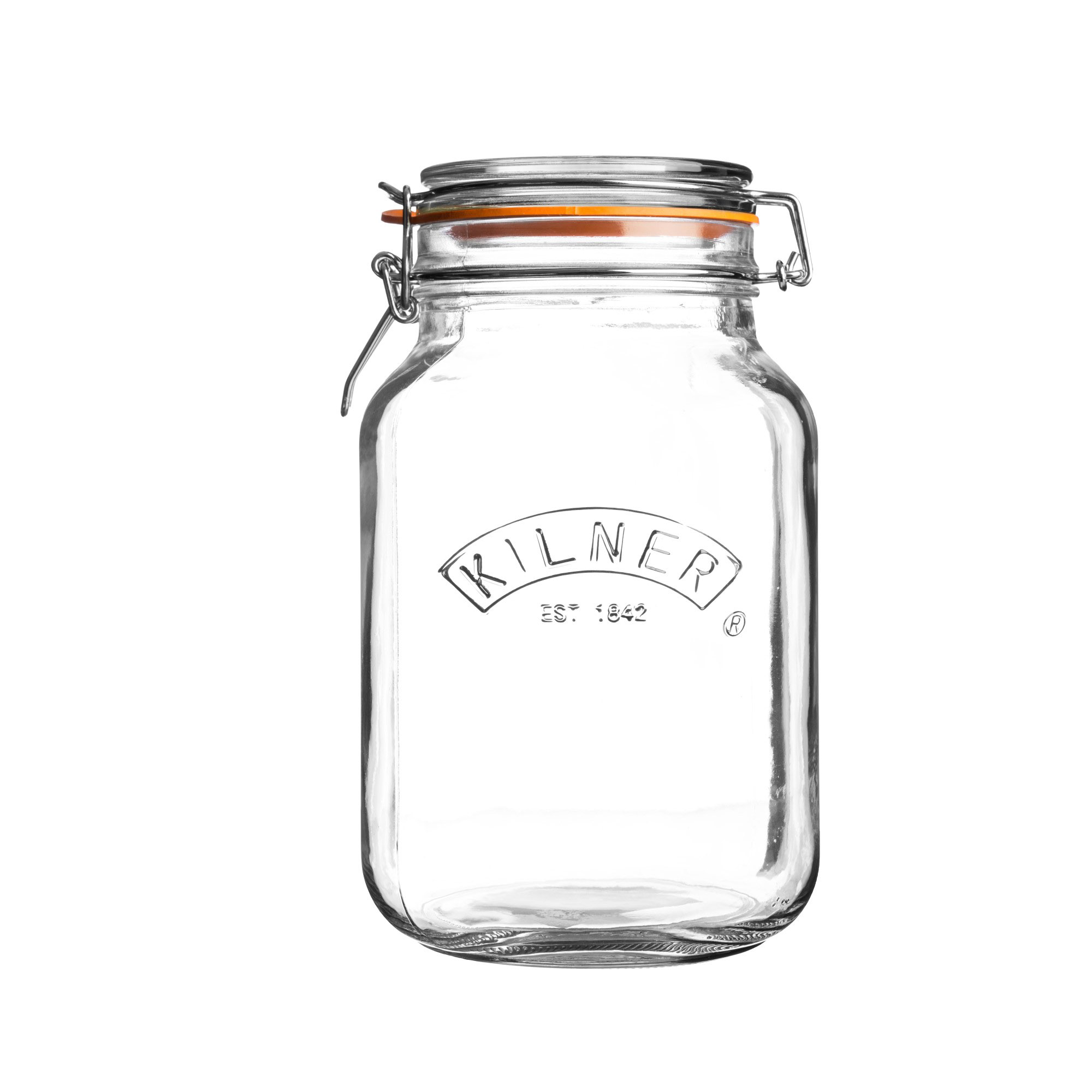 KILNER Bügelverschlussglas eckig 2,0 Liter Vorratsglas Einmachglas