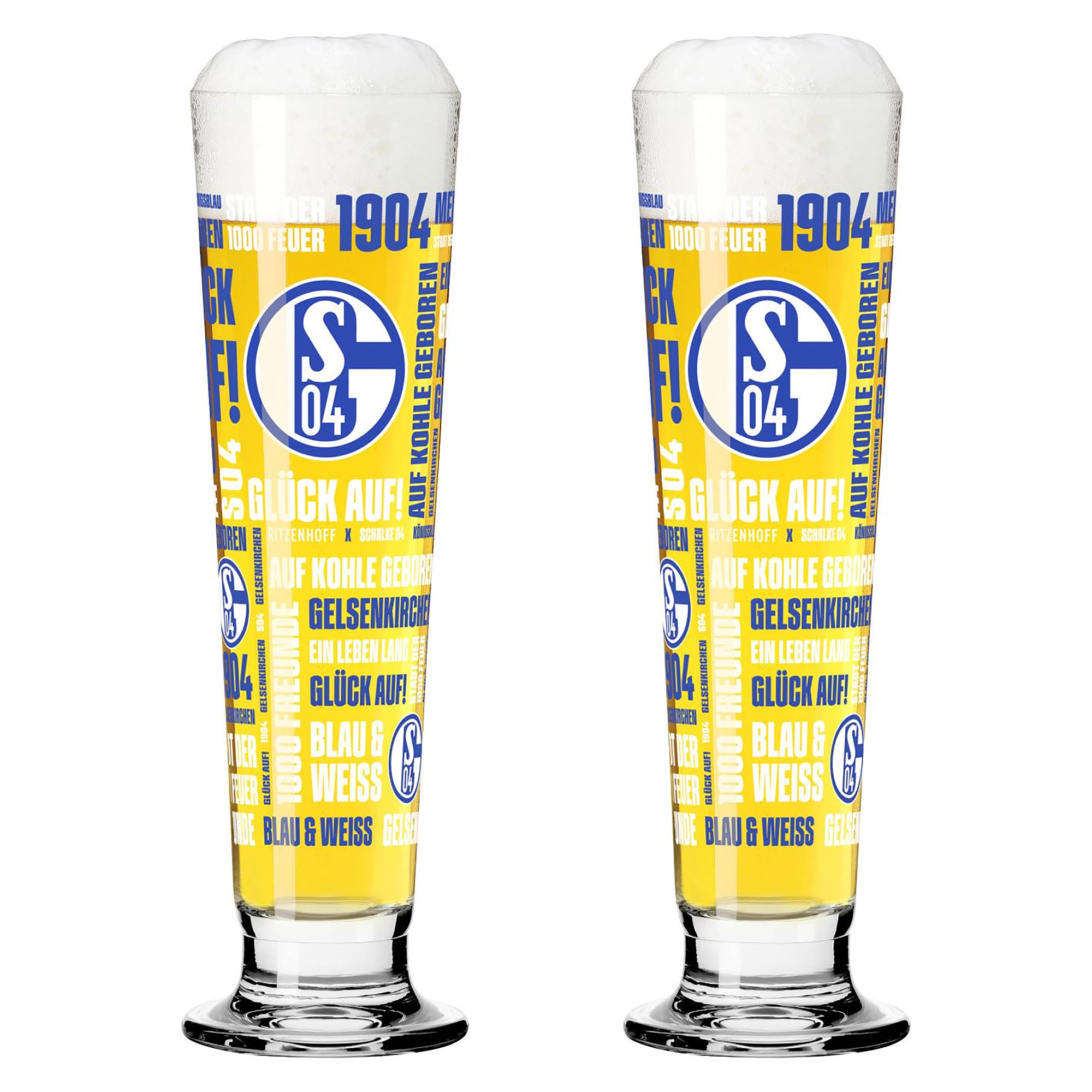 RITZENHOFF Bierglas FC SCHALKE 04 Set mit 2 Stück à 398 ml