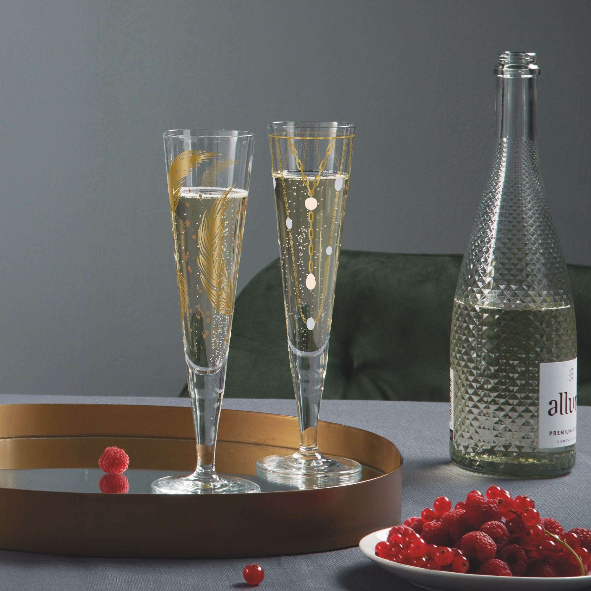 RITZENHOFF Champagne glass GOLDNACHT No 39 Contents 205 ml