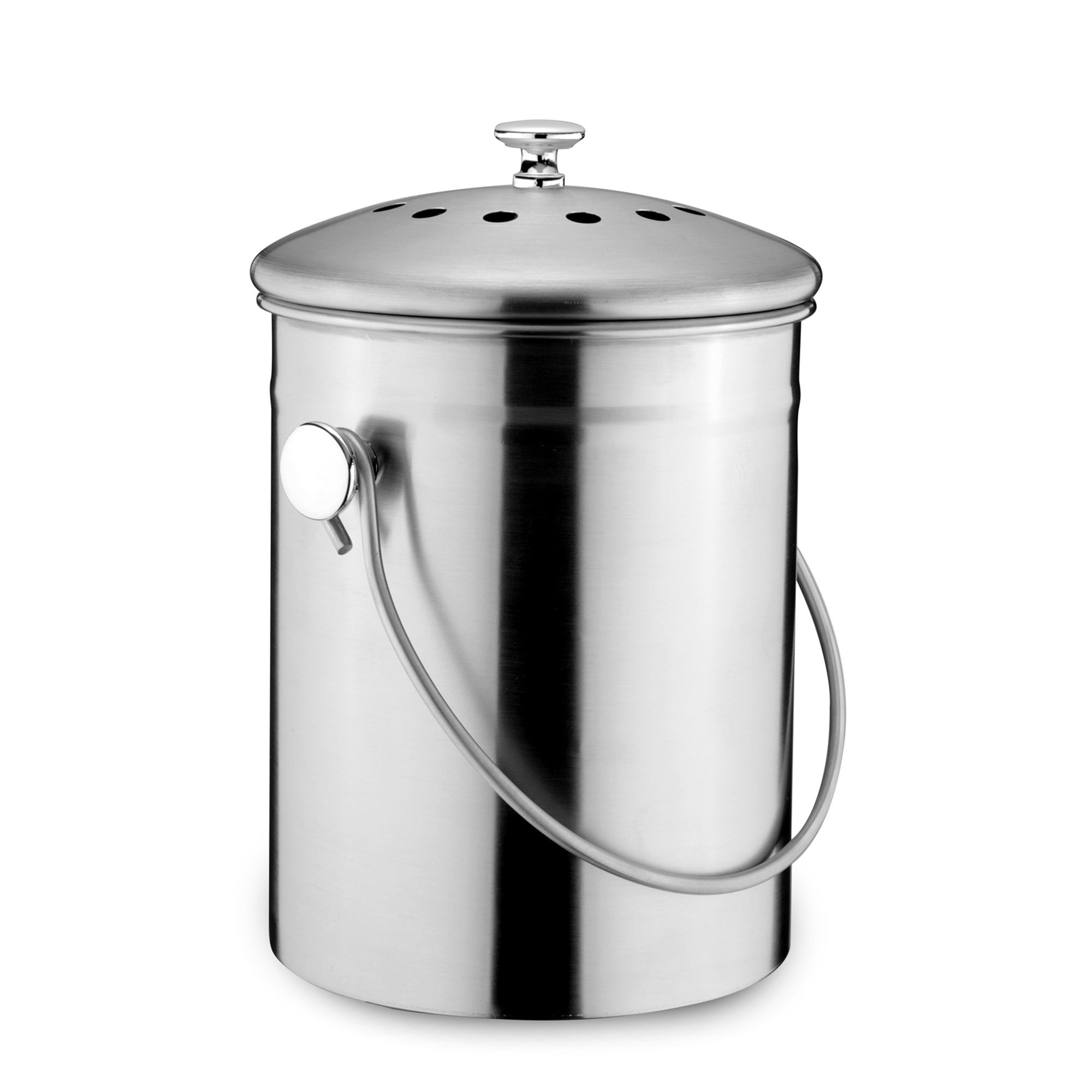 WEIS Biomüll-Abfalleimer aus Edelstahl mit Geruchsfilter 3 Liter