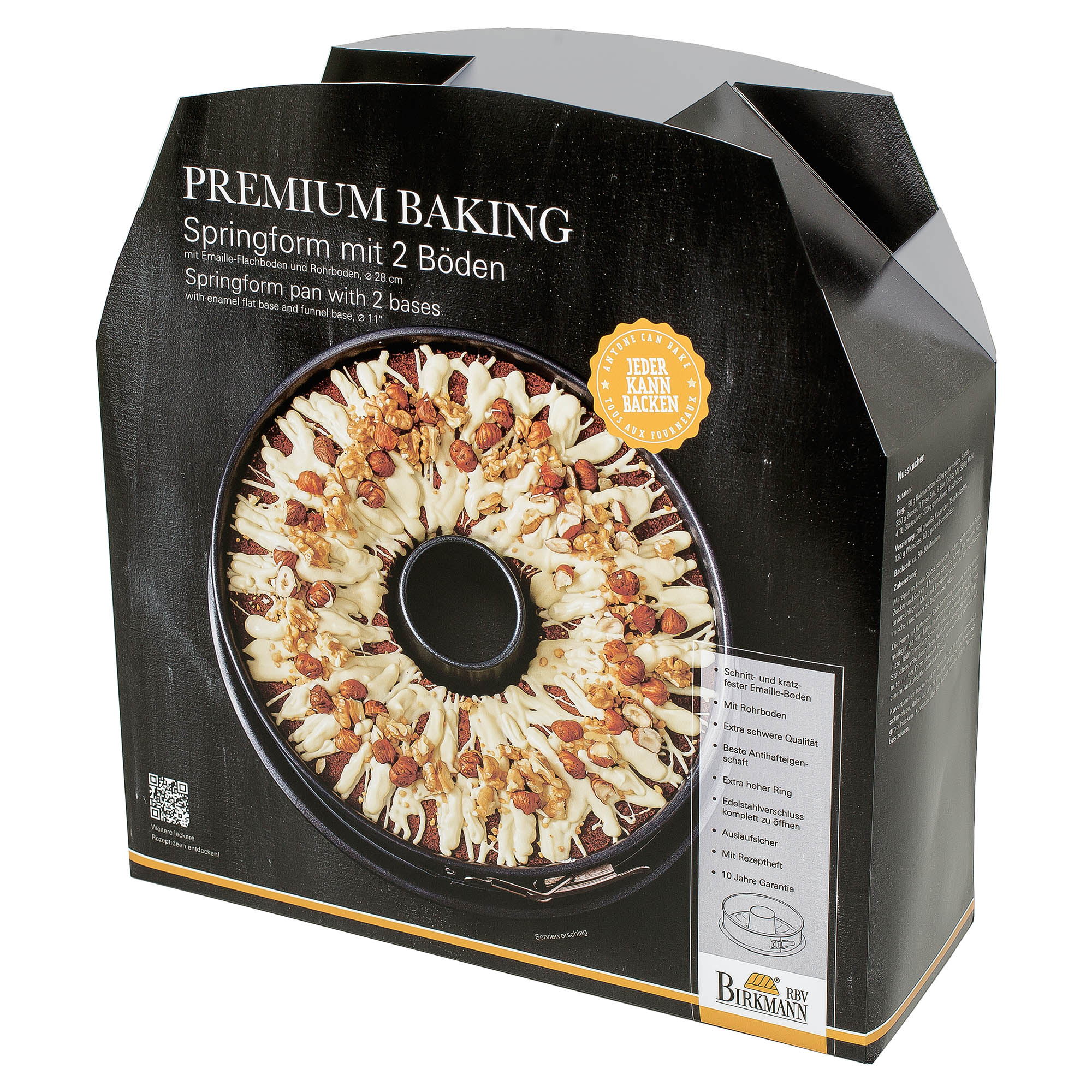 BIRKMANN Springform 28 cm PREMIUM BAKING mit 2 Böden