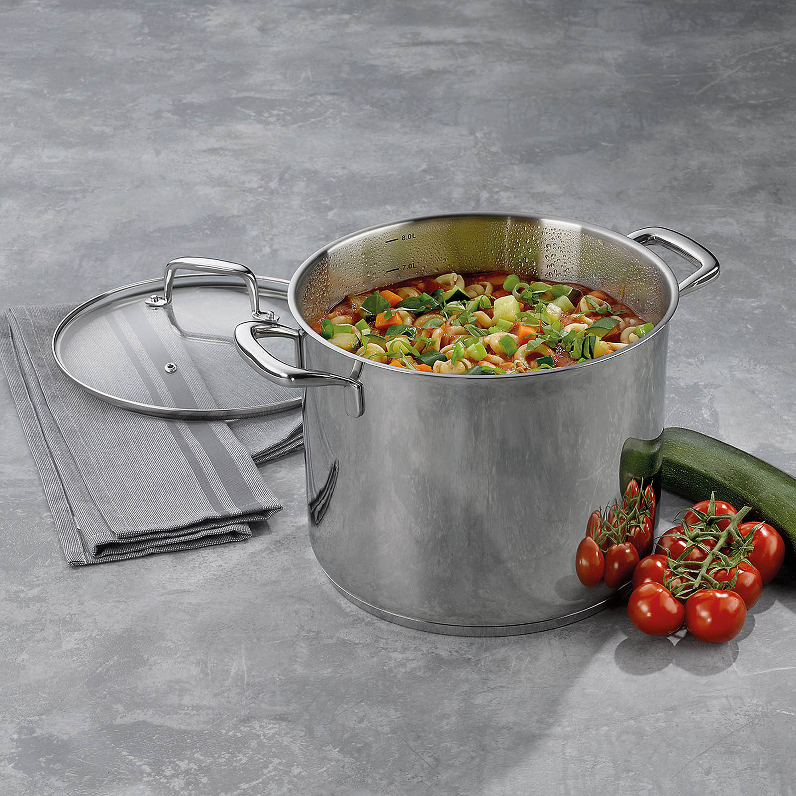 KELA Gemüsetopf Suppentopf FLAVORIA Edelstahl 24 cm 8 Liter INDUKTION