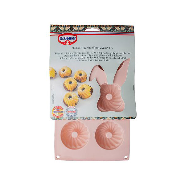 DR.OETKER silicone baking tin MINI-GUGELHUPF for 6 mini bundt cakes