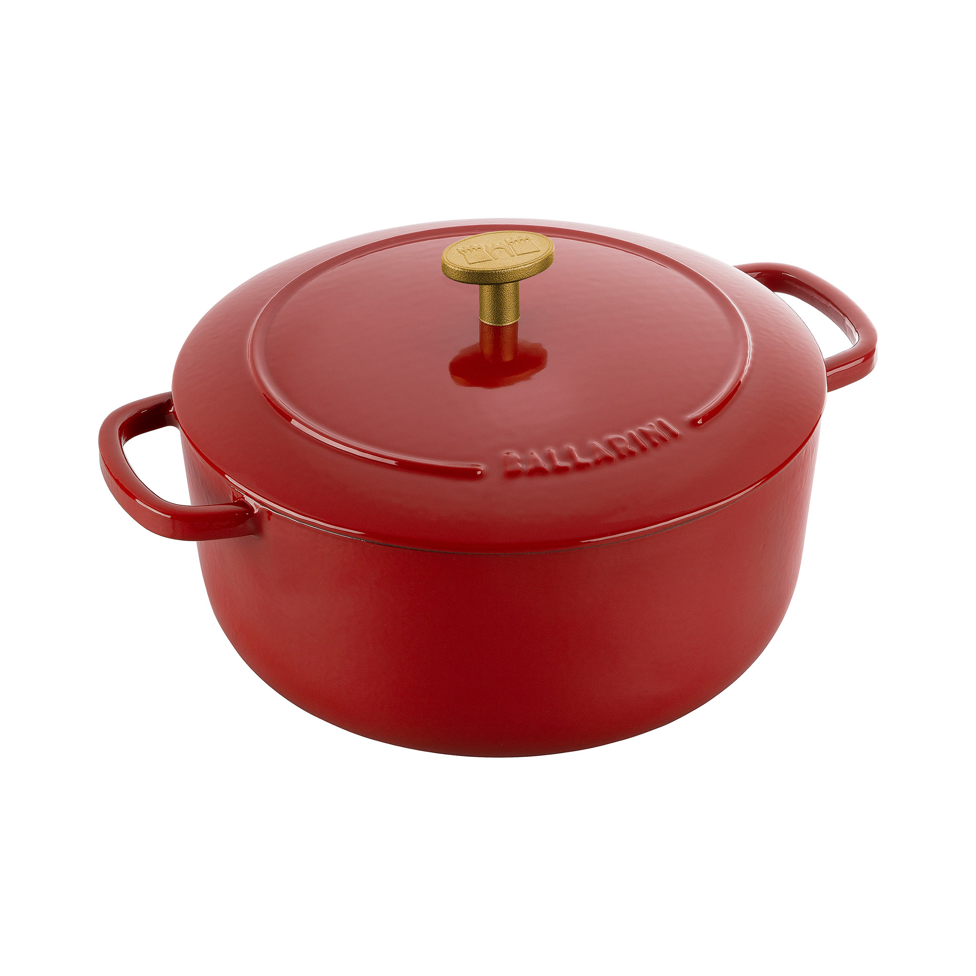 BALLARINI Cocotte BELLAMONTE 22 cm rund 3,0 Liter Bräter aus Gusseisen rot
