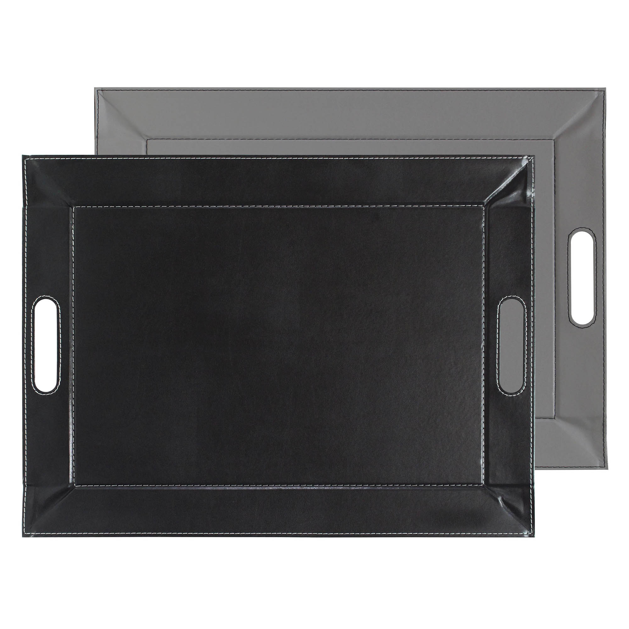 FREEFORM Wendetablett Tischset zweifarbig 55 x 41 cm Grau / Schwarz