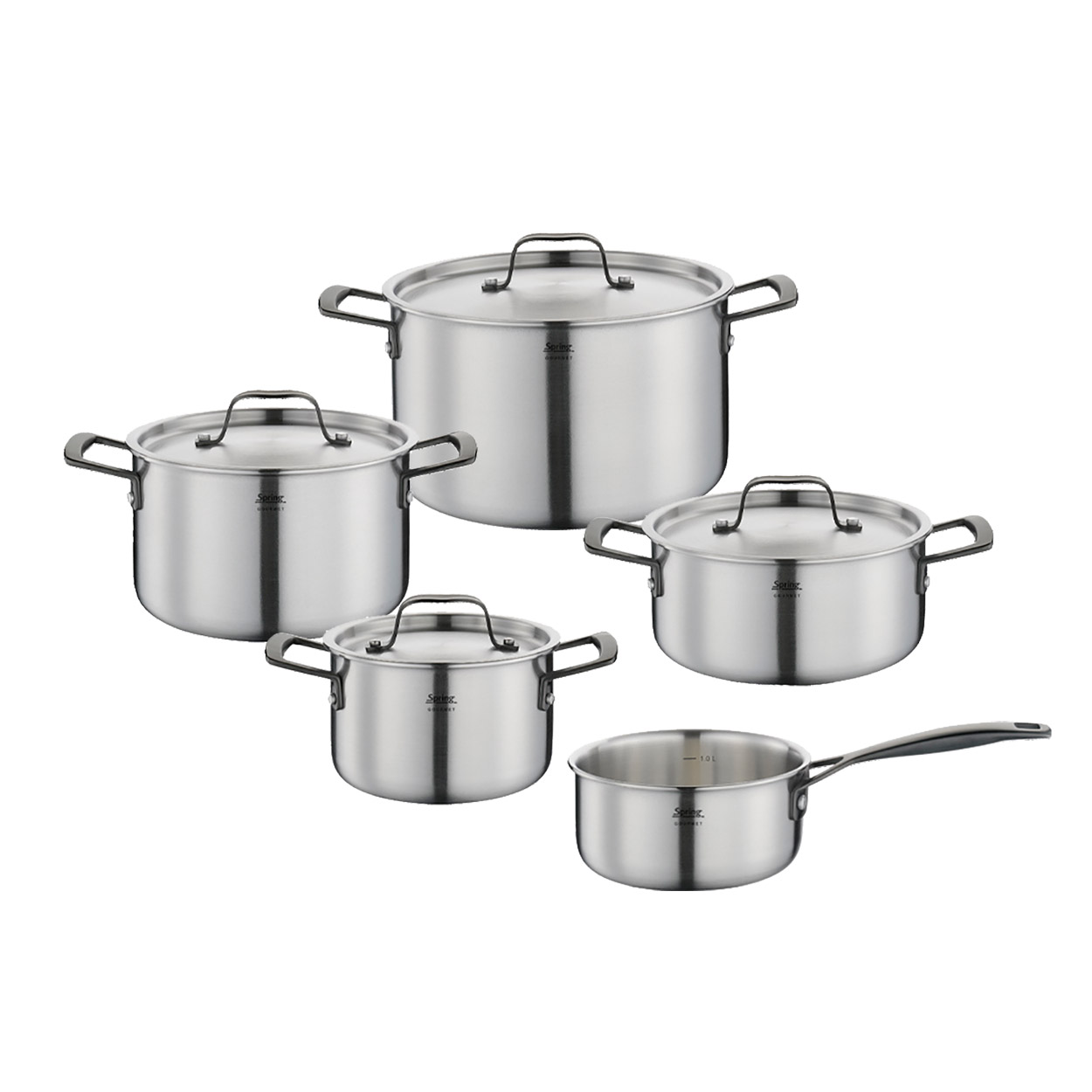 SPRING Topf-Set 5 teilig GOURMET schwarz INDUKTION