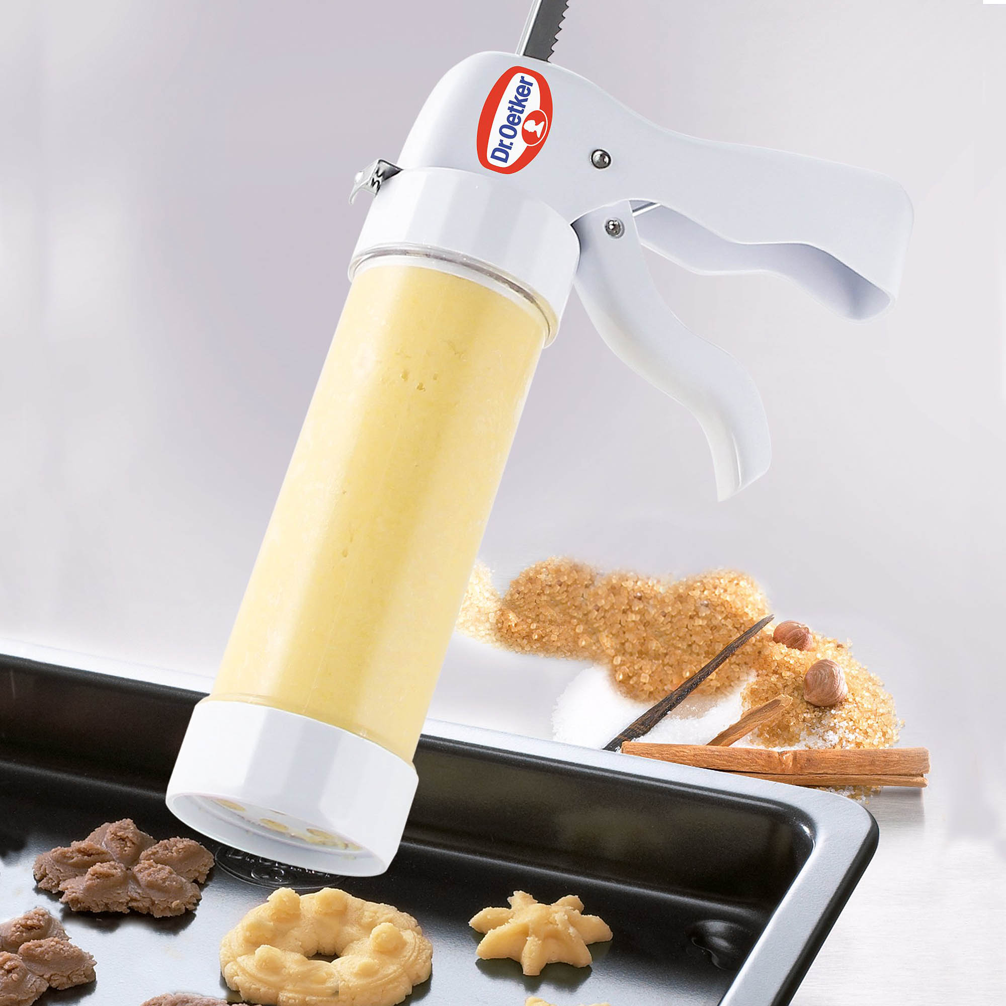 DR.OETKER Gebäckpresse CLASSIC mit 10 Formscheiben Backpresse