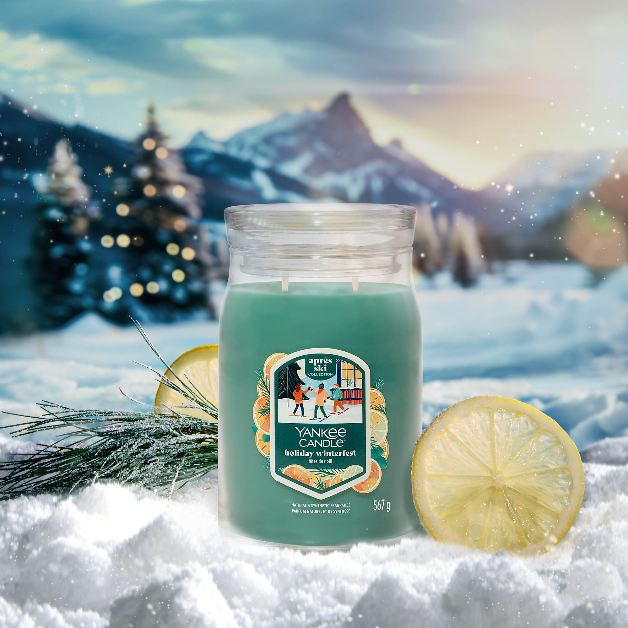 YANKEE CANDLE Large Signature Candle HOLIDAY WINTERFEST 567 g scented candle