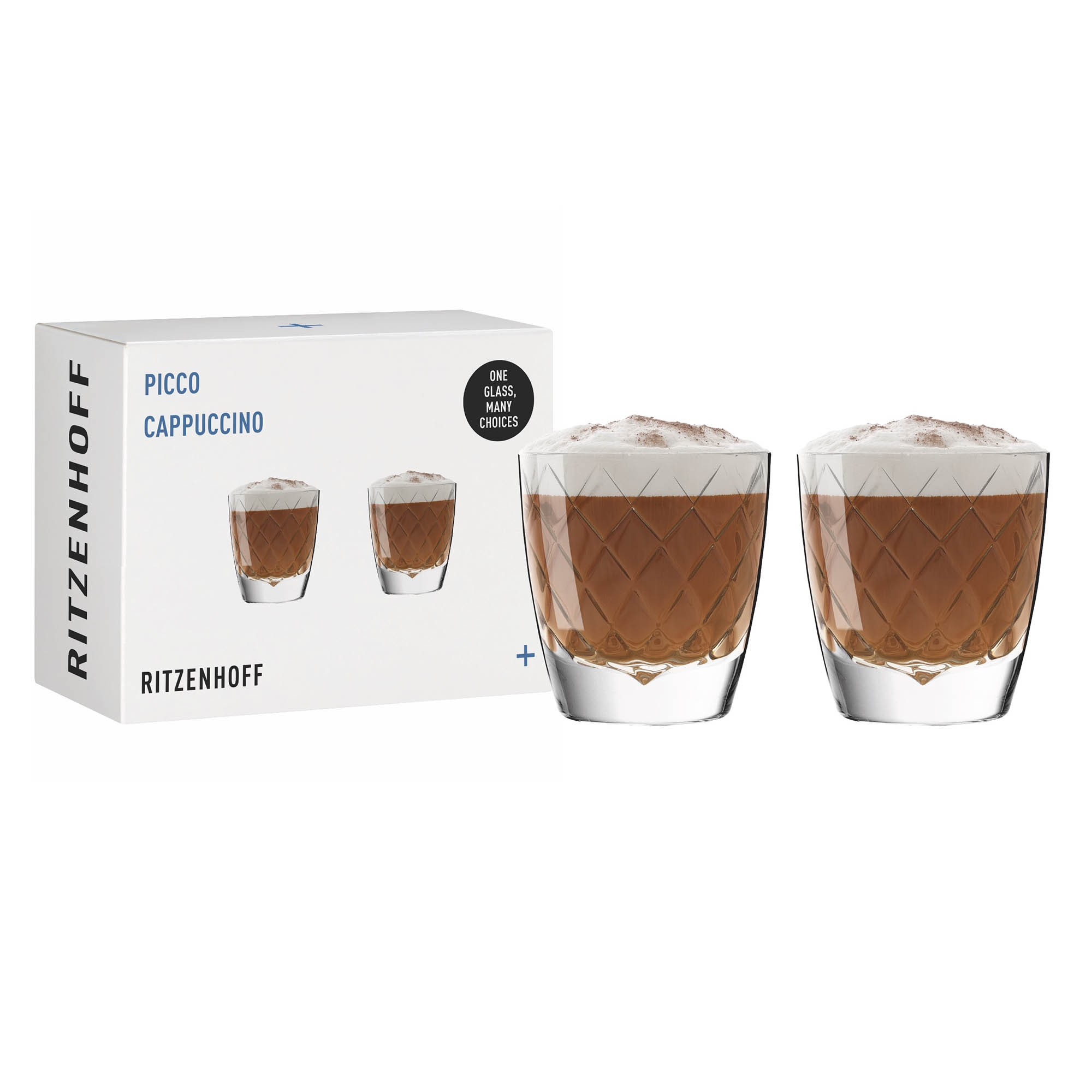 RITZENHOFF Cappuccinoglas / Whiskyglas PICCO Set mit 2 Stück Inhalt je 180 ml